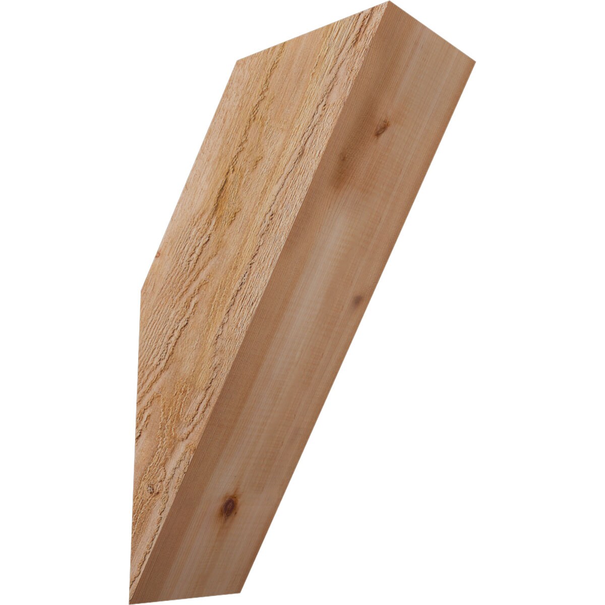 Ekena Millwork BRC06X12X20TRA00RWR 6-in x 12-in x 20-in Western Red Cedar Unfinished Wood Traditional Rough Sawn Knee Brace