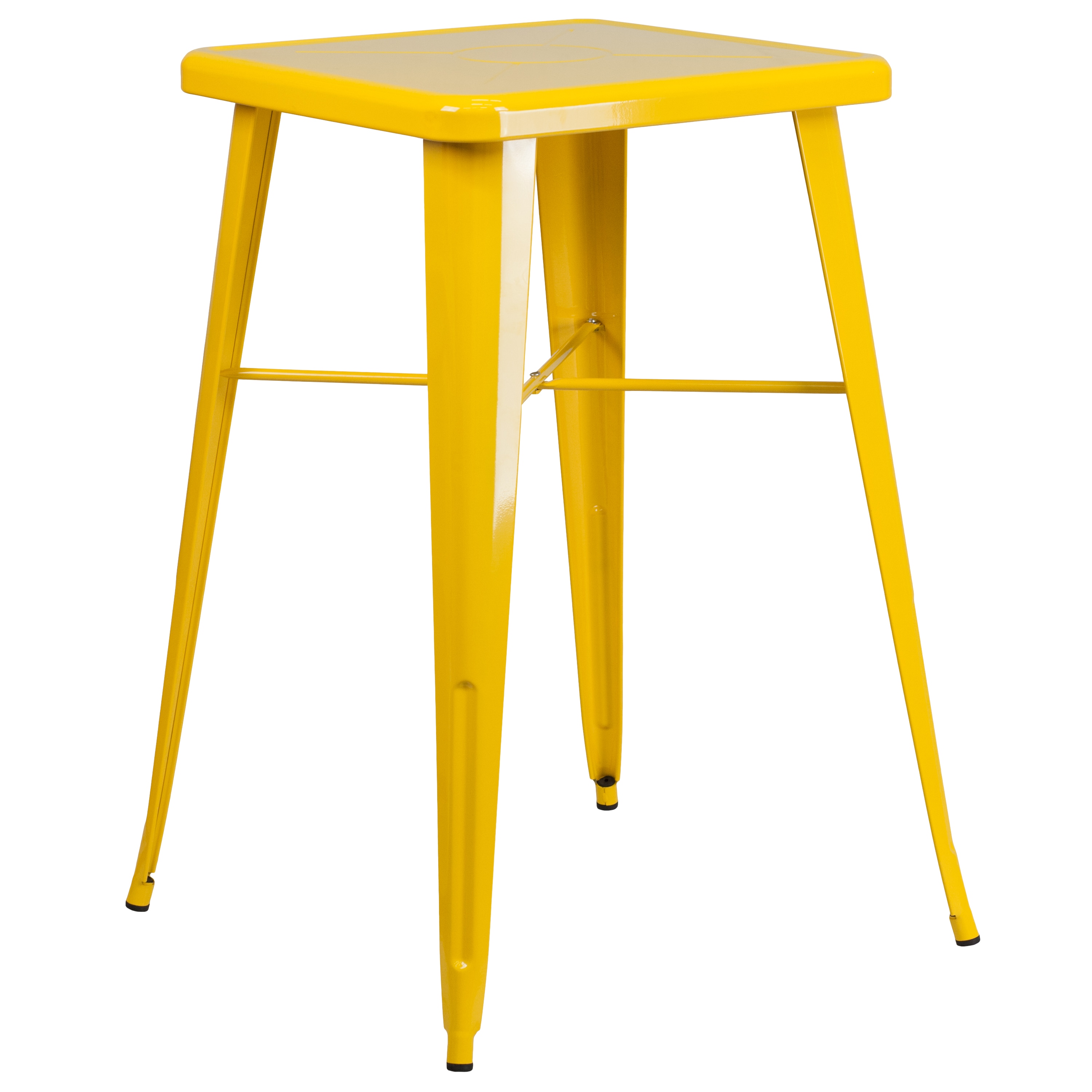 Flash Furniture 889142014461 Yellow Contemporary/Modern Bar Table, Metal with Yellow Metal 27.75-Inches L x 40-Inches H