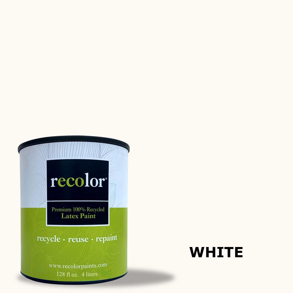 Recolor Paints Semi-gloss White Acrylic Interior Paint (1-Gallon) in the  Interior Paint department at