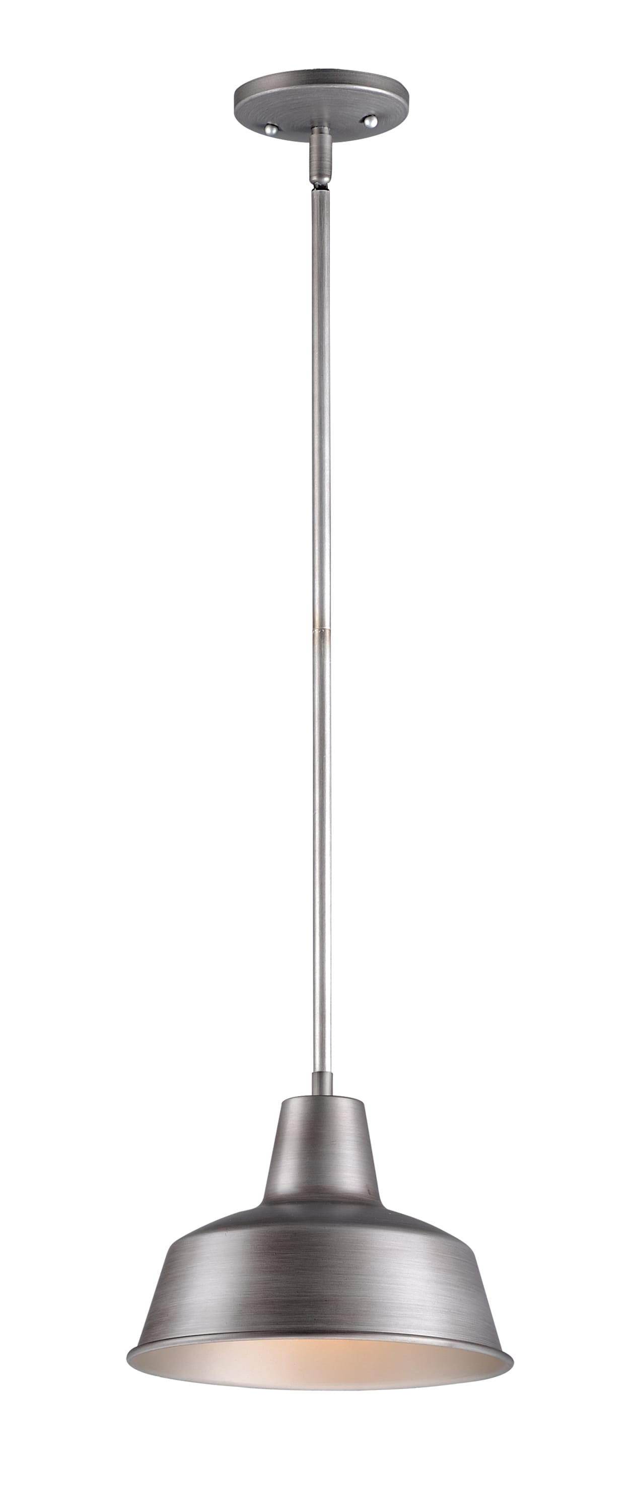 Maxim Lighting 35017WZ Pier M Weathered Zinc Farmhouse Dome Mini Outdoor Hanging Pendant light