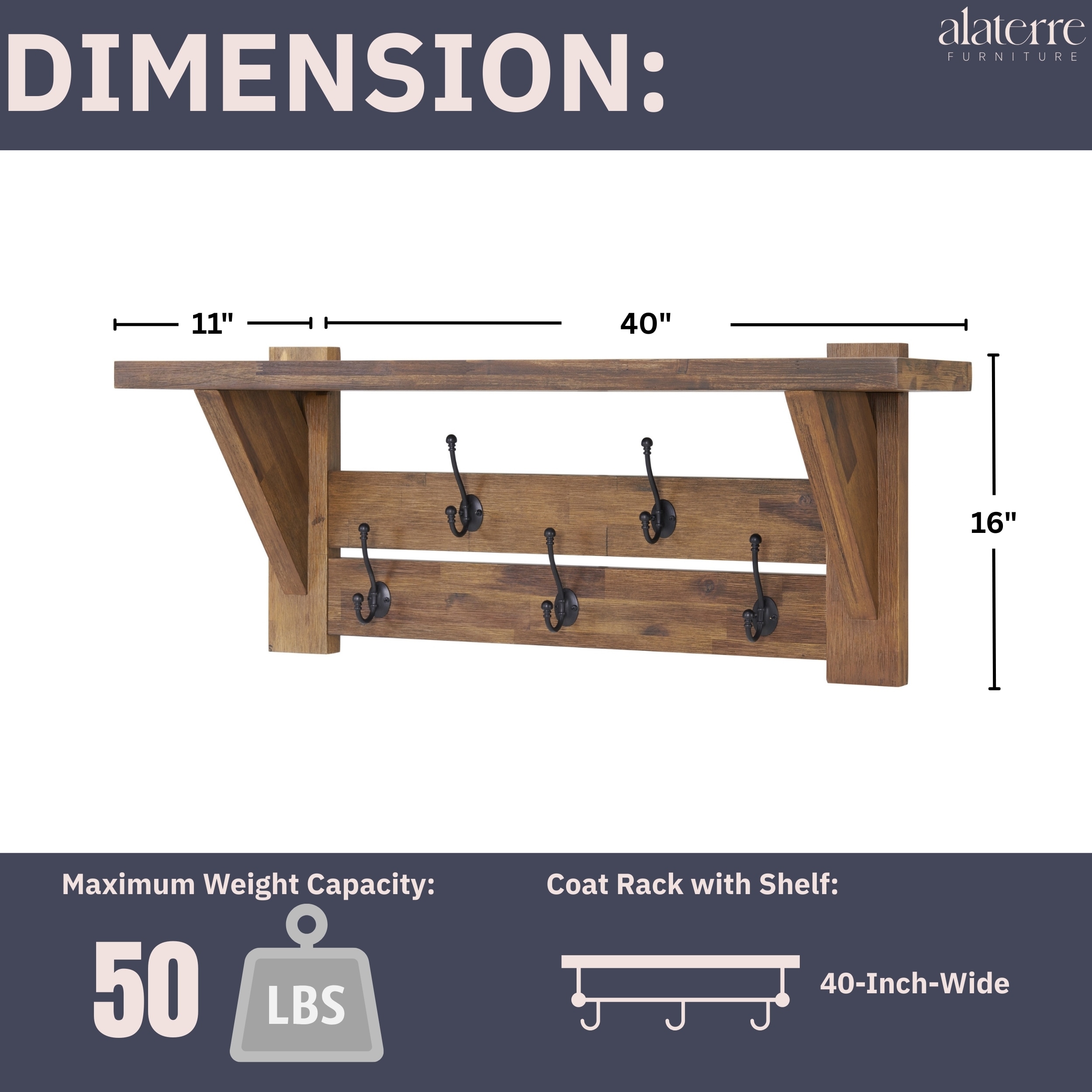 Alaterre Furniture ANTR2930 Coatrack-Stands-Pedestals - View #4