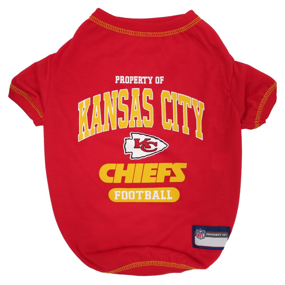 Pets First Kansas City Chiefs NFL Pet T-Shirt - Red, Small, Unisex
