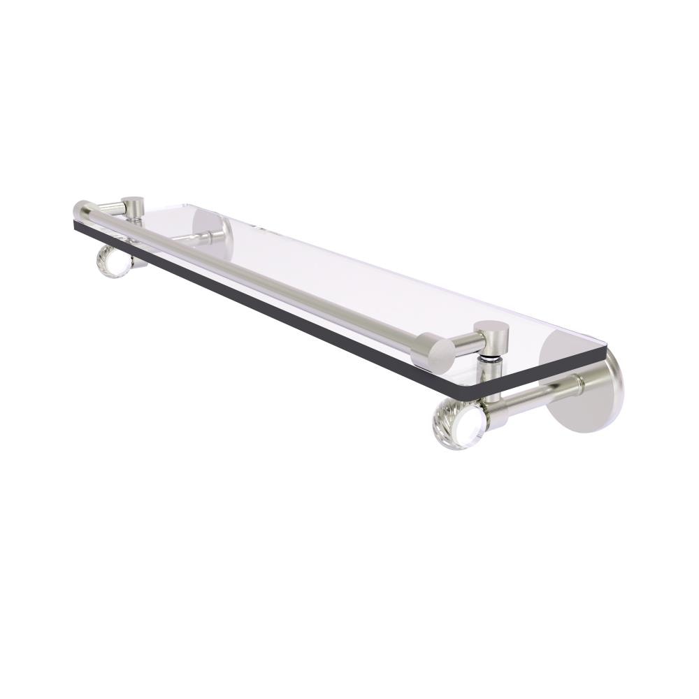 Allied Brass CV-1T-22-GAL-SN Clearview Satin Nickel Wall mount Bathroom Shelf ( 22-in x 3.75-in x 5-in )