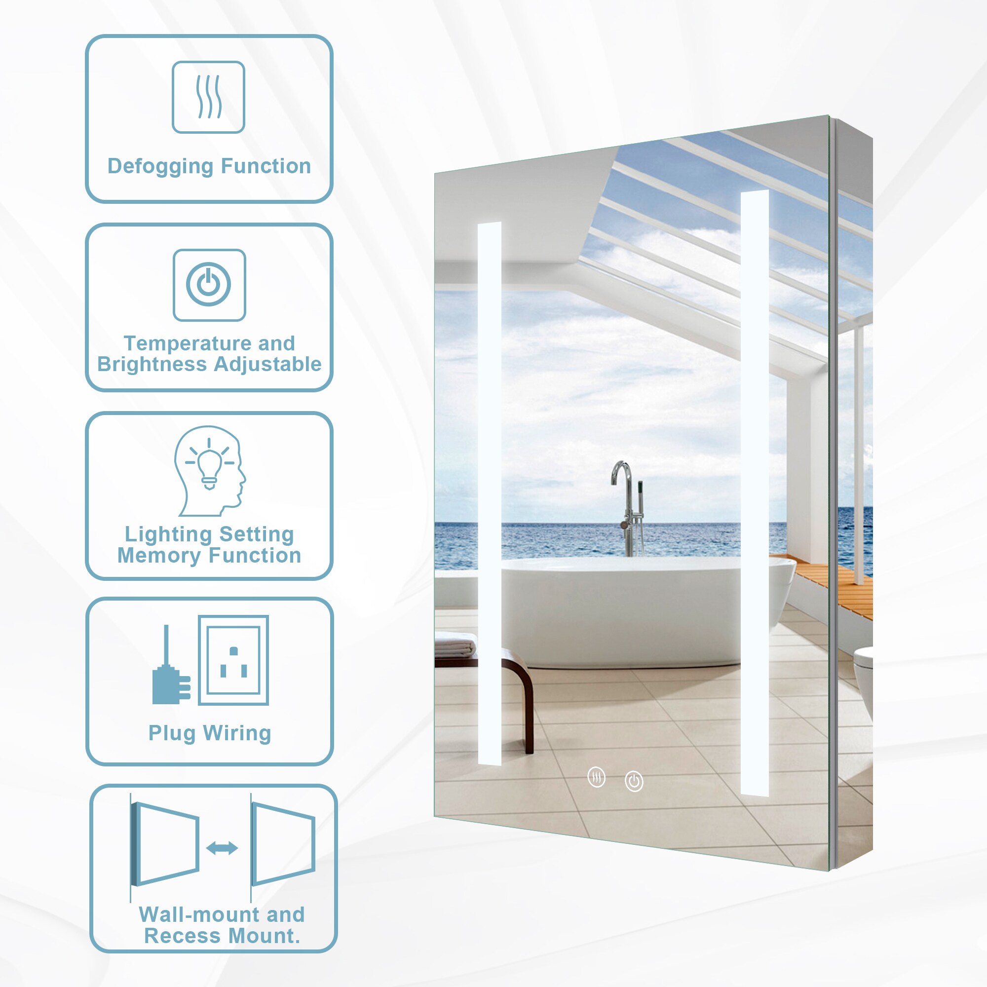 Forclover MEAM-VI2030R Bathroom-Medicine-Cabinets - View #3