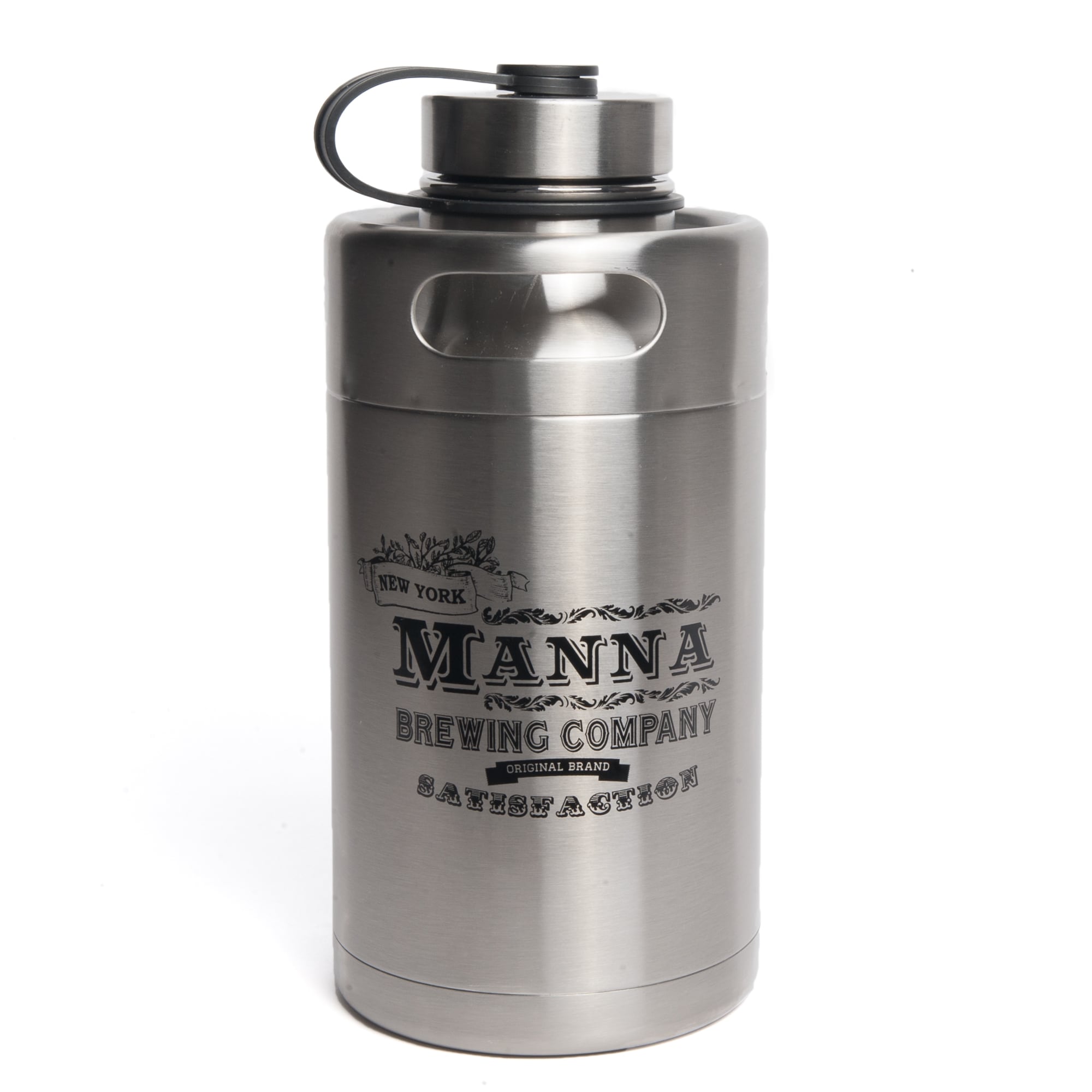  Manna 64 oz. Manna Brewing Co. Insulated Bottle Silver : Home  & Kitchen