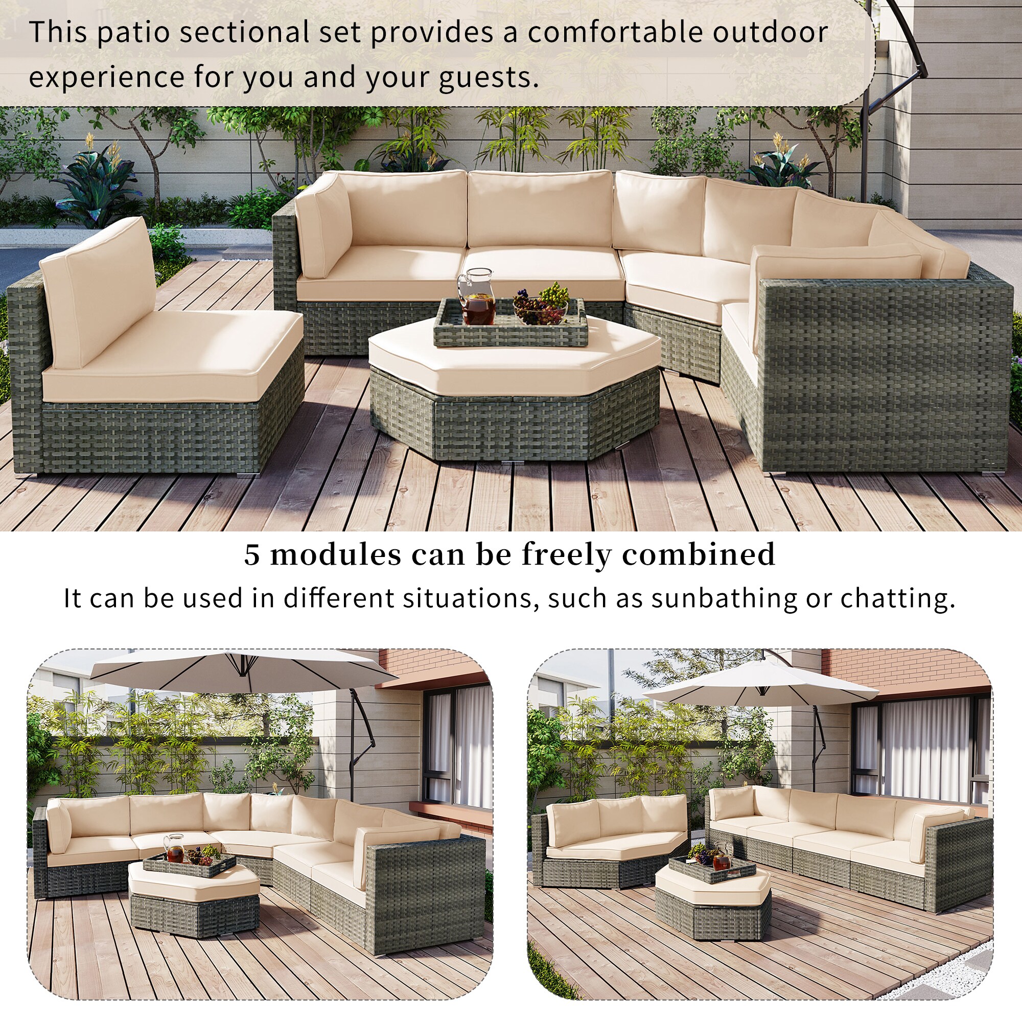 Forclover ALUS-375BE Patio-Conversation-Sets - View #7