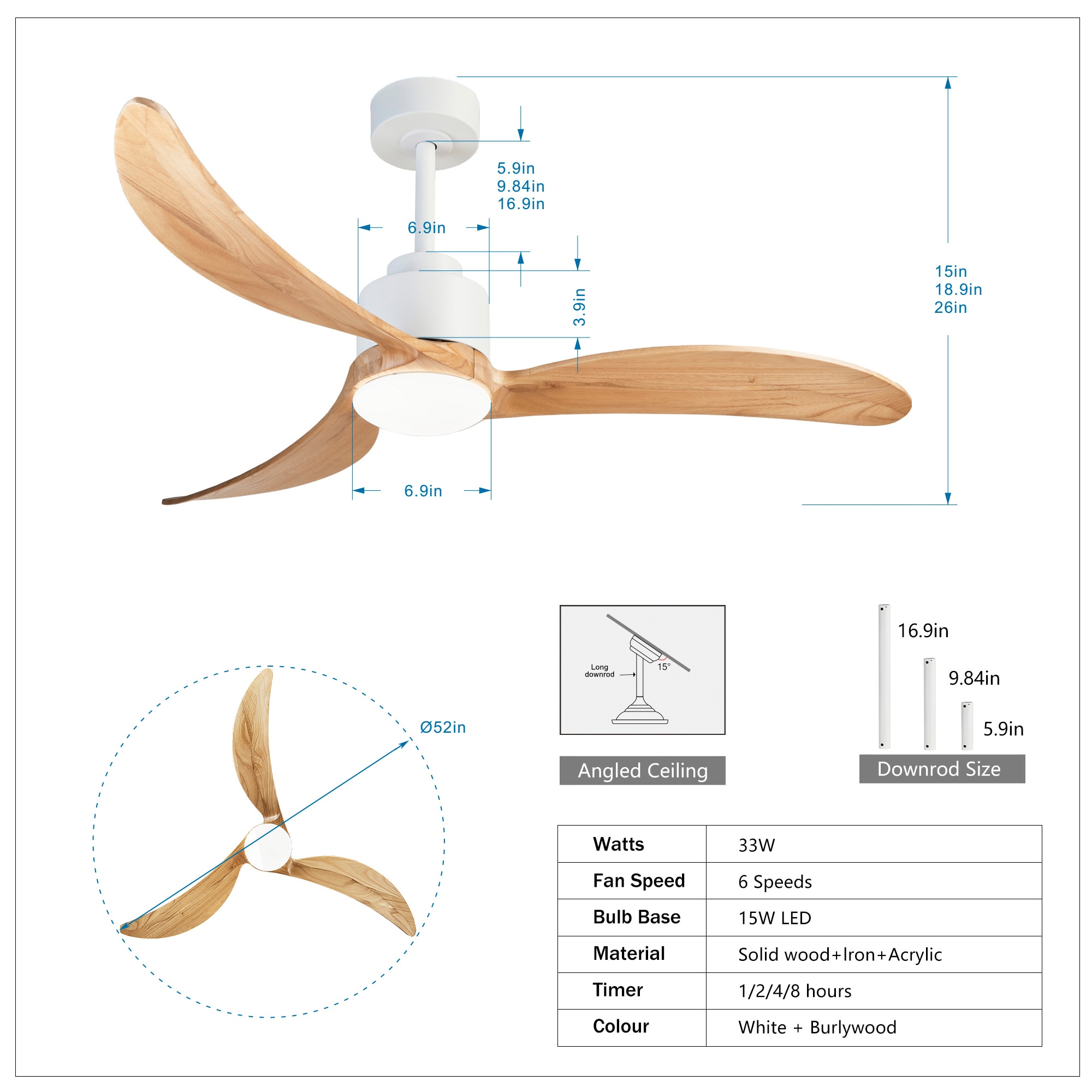 BABOOM BOM-1592P20-OR Ceiling-Fans - View #3