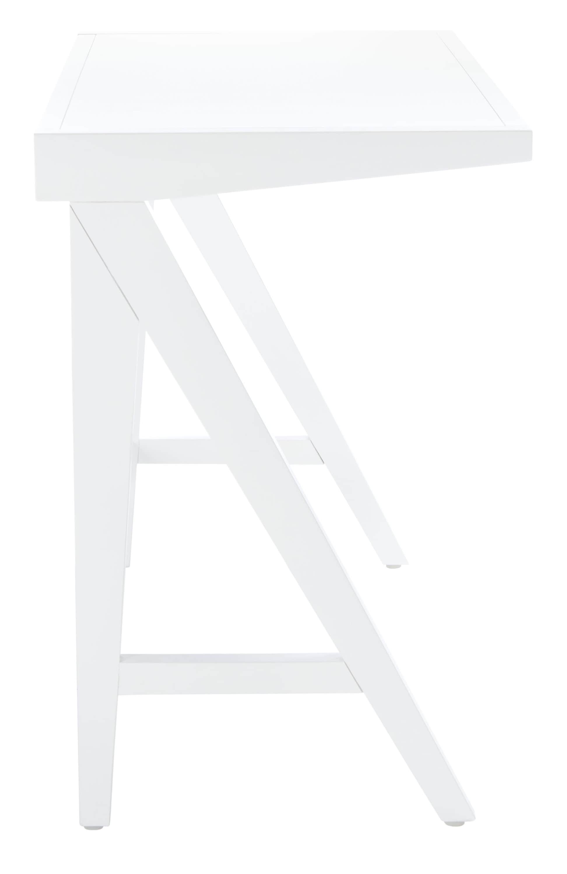 Ripley White Mahogany Writing Desk with Drawer