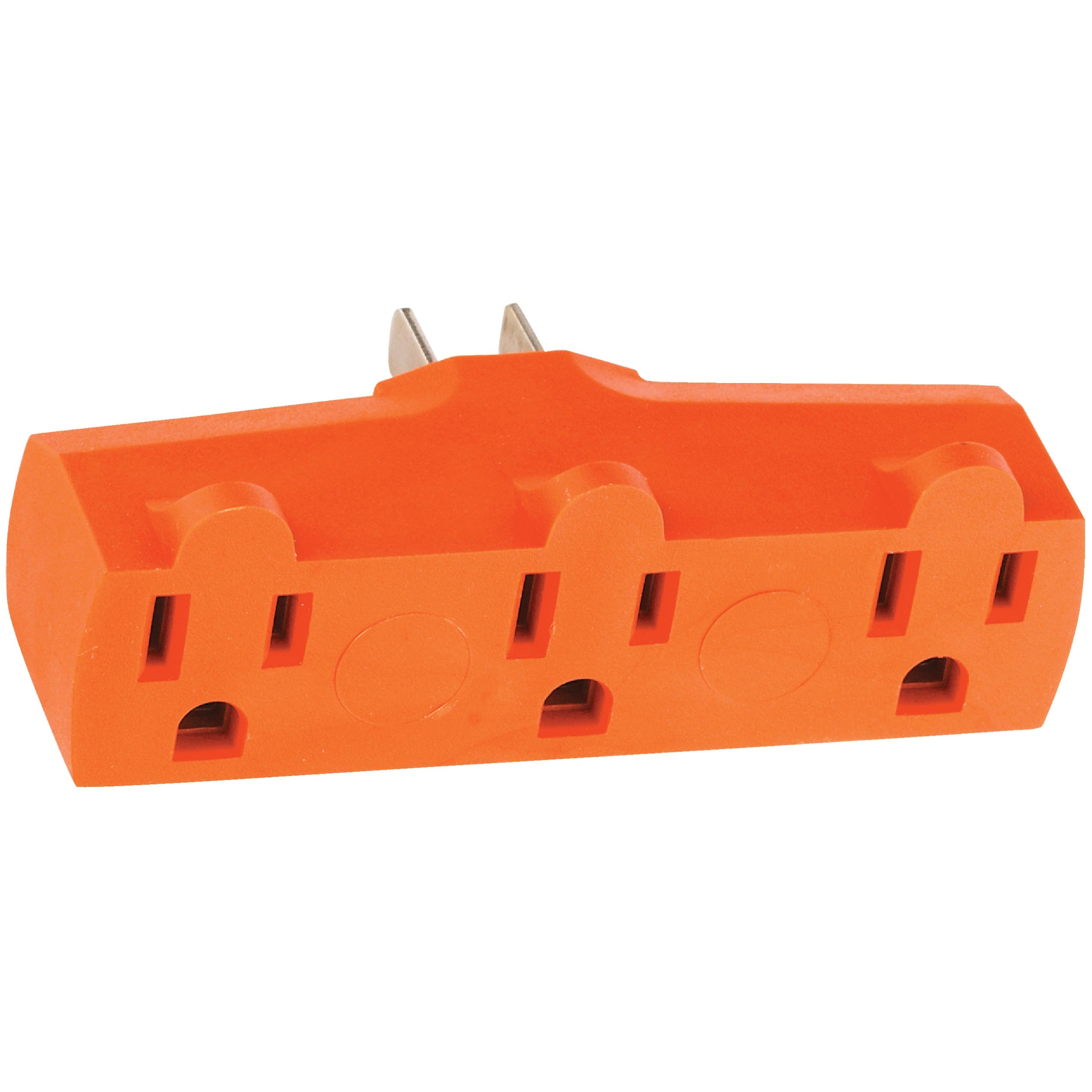 Leviton  Heavy Duty Triple Outlet Adapter - 15 Amp 125 Volt Orange