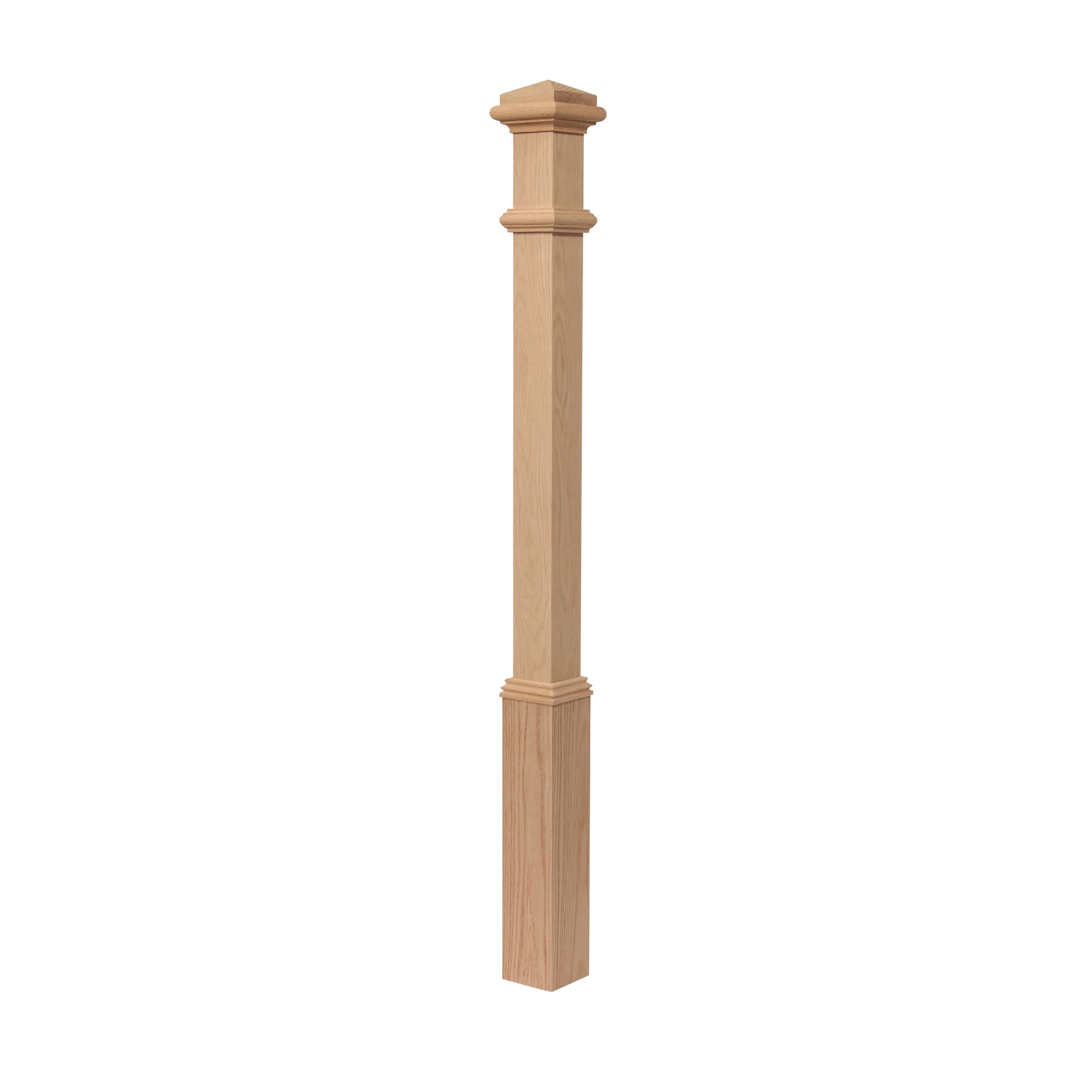 L.J. Smith Stair Systems S 4175 63 ETOAK 4.5-in x 63.75-in Unfinished Red oak Starting Stair Newel Post