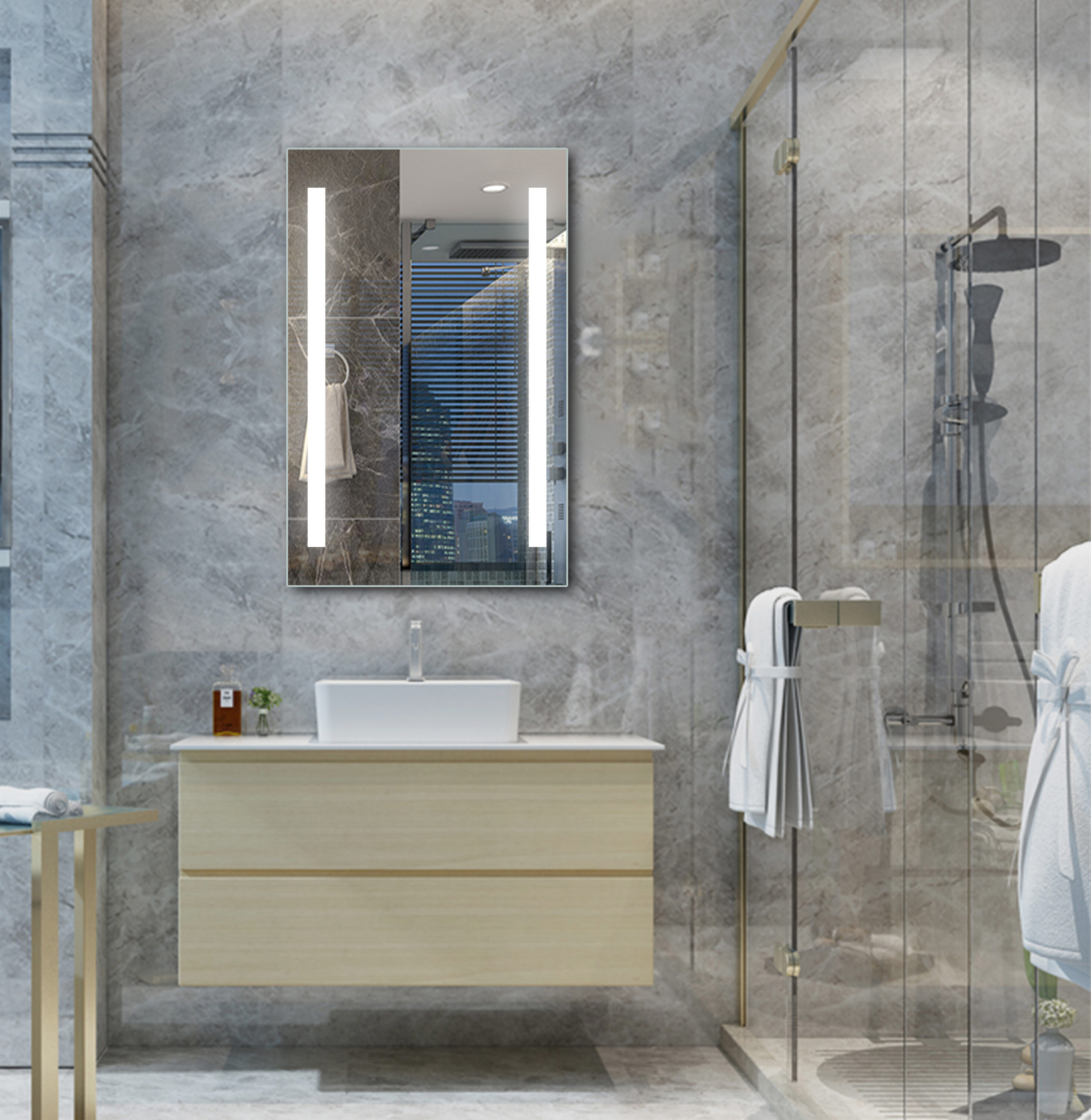 lighted IMPRESSIONS LI9582 Framed-Bath-Mirrors - View #6