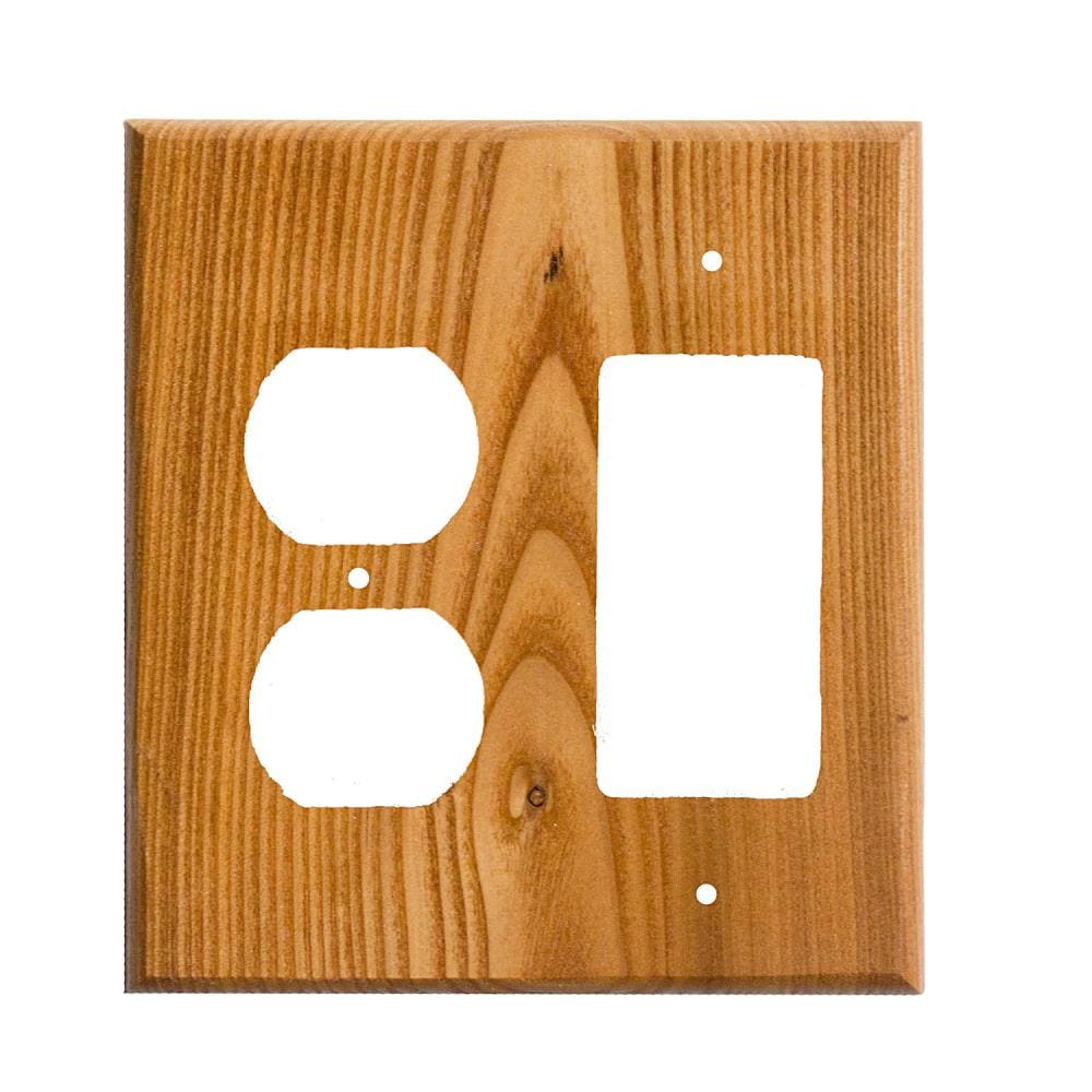 Sierra Lifestyles 682813 2 -Gang Specialty Size Russian Olive Wood Indoor Wall Plate