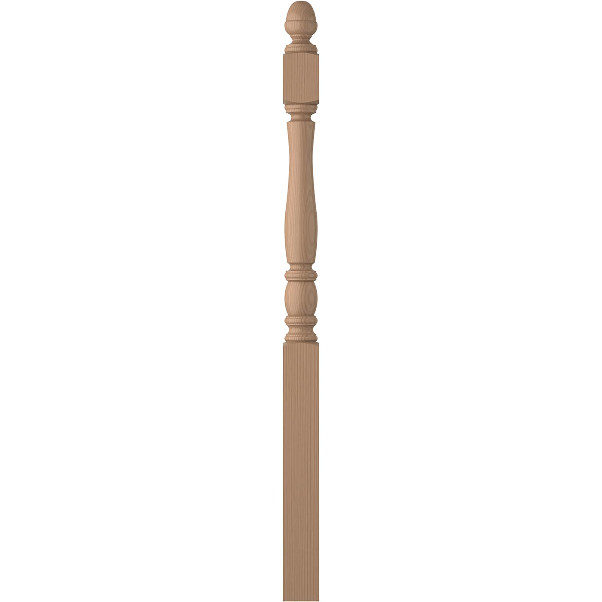 L.J. Smith Stair Systems LJP-3342-P Briarcliffe 3.5-in x 57.4375-in Unfinished Poplar Starting Stair Newel Post