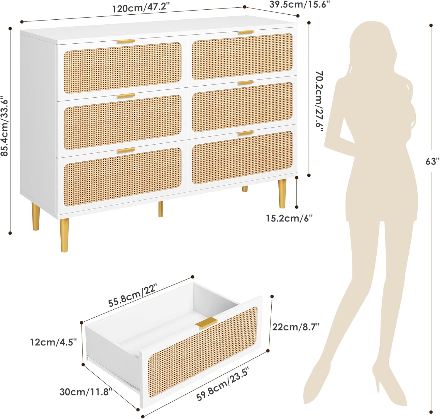 WhizMax PHO-16HV8W3O-KLN dressers - View #2