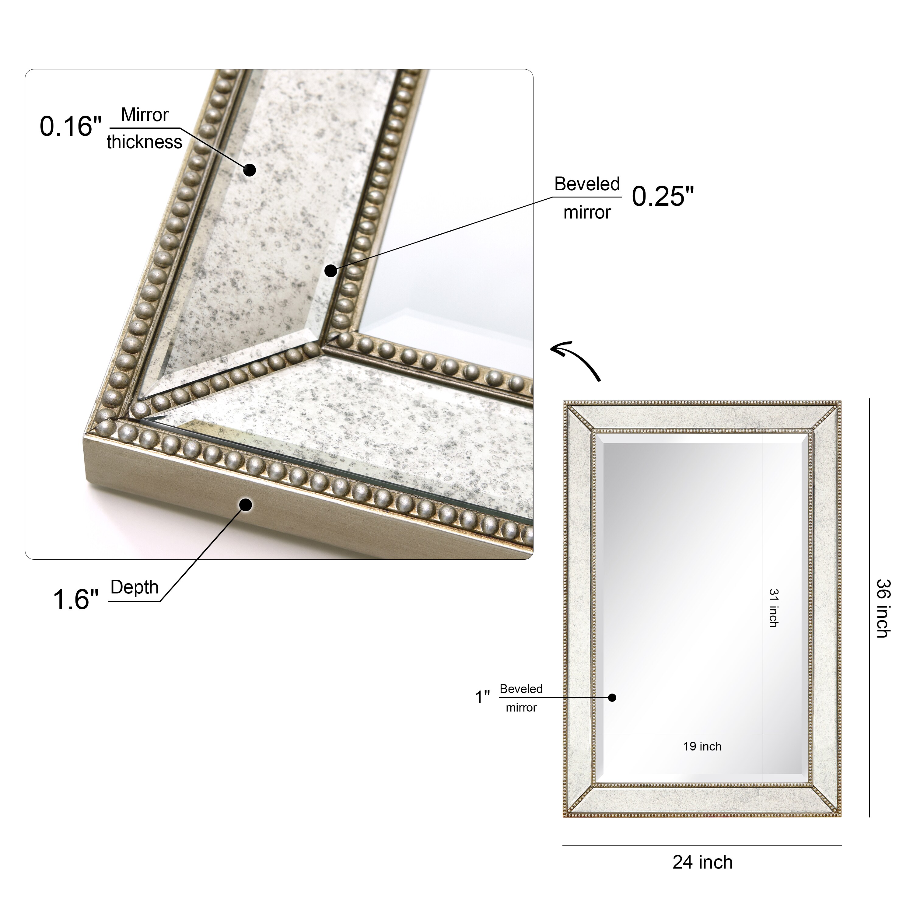 Empire Art Direct MOM-20210ANP-2436 Decor-Mirrors - View #9