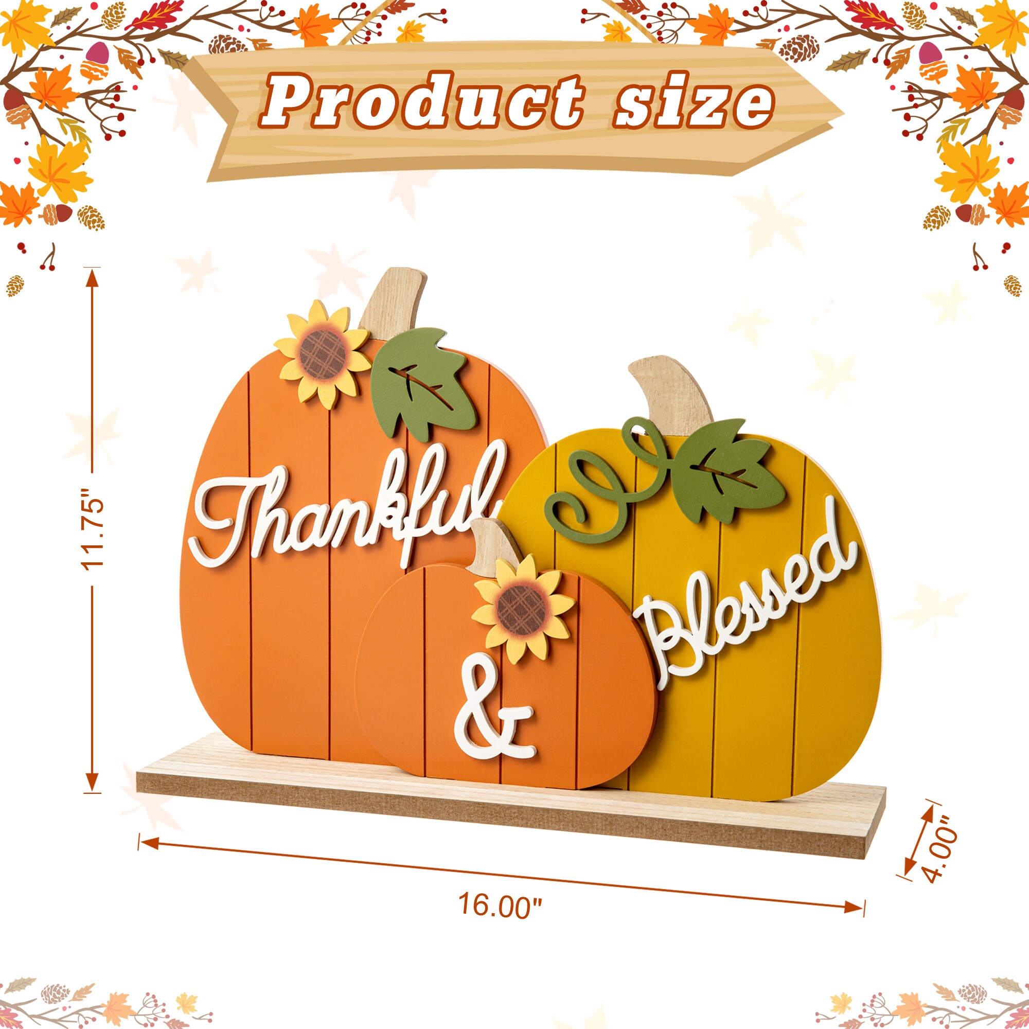 Glitzhome 2029700010 Indoor-Thanksgiving-Decor - View #6