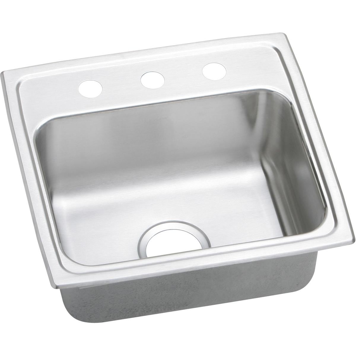 Elkay LR19193 Drop-in 19.5-in x 19.0-in Stainless steel Single bowl 3-Hole 18 -Gauge Kitchen Sink