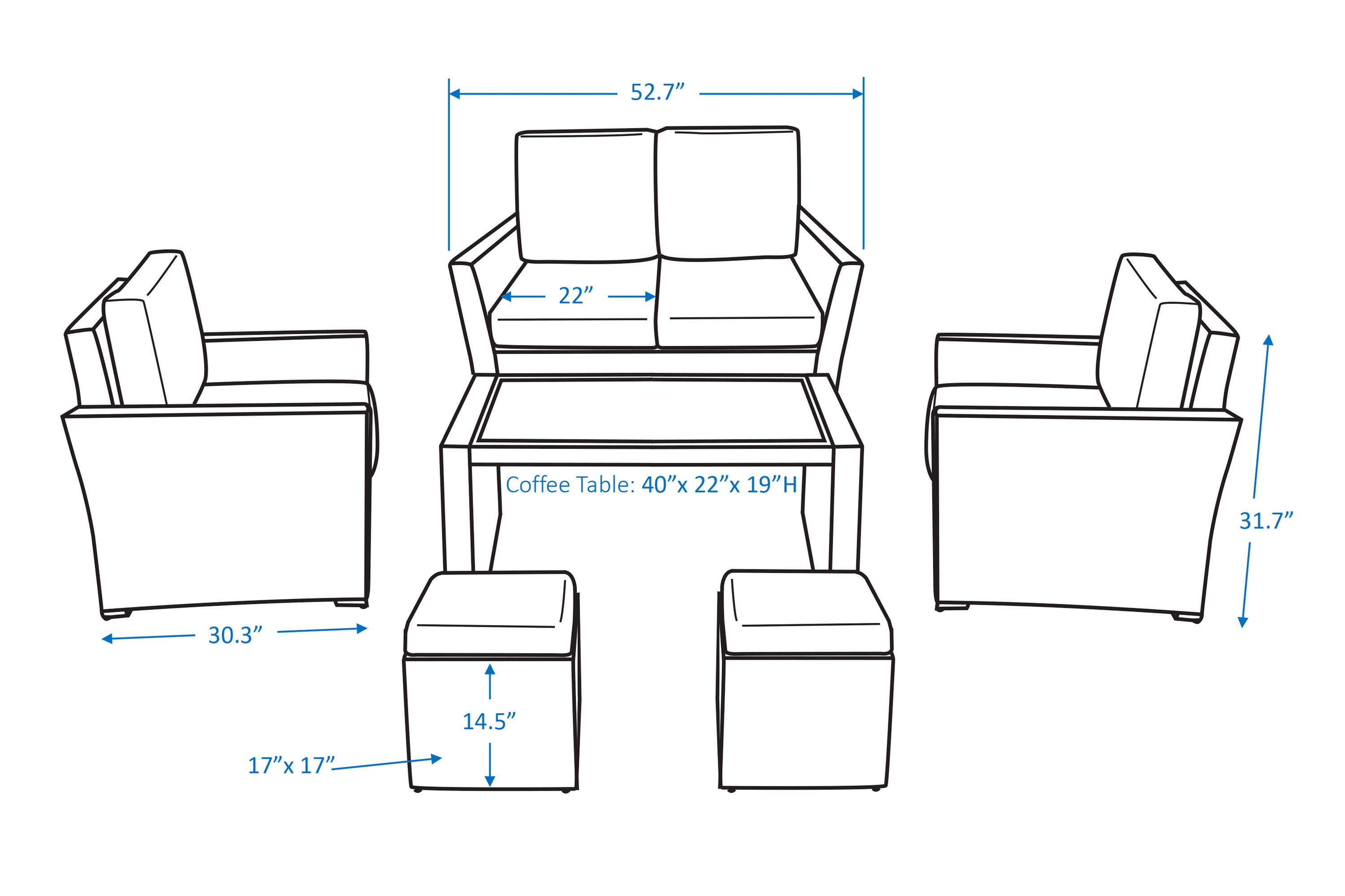 Leisure Made 844019-TAN Patio-Conversation-Sets - View #7
