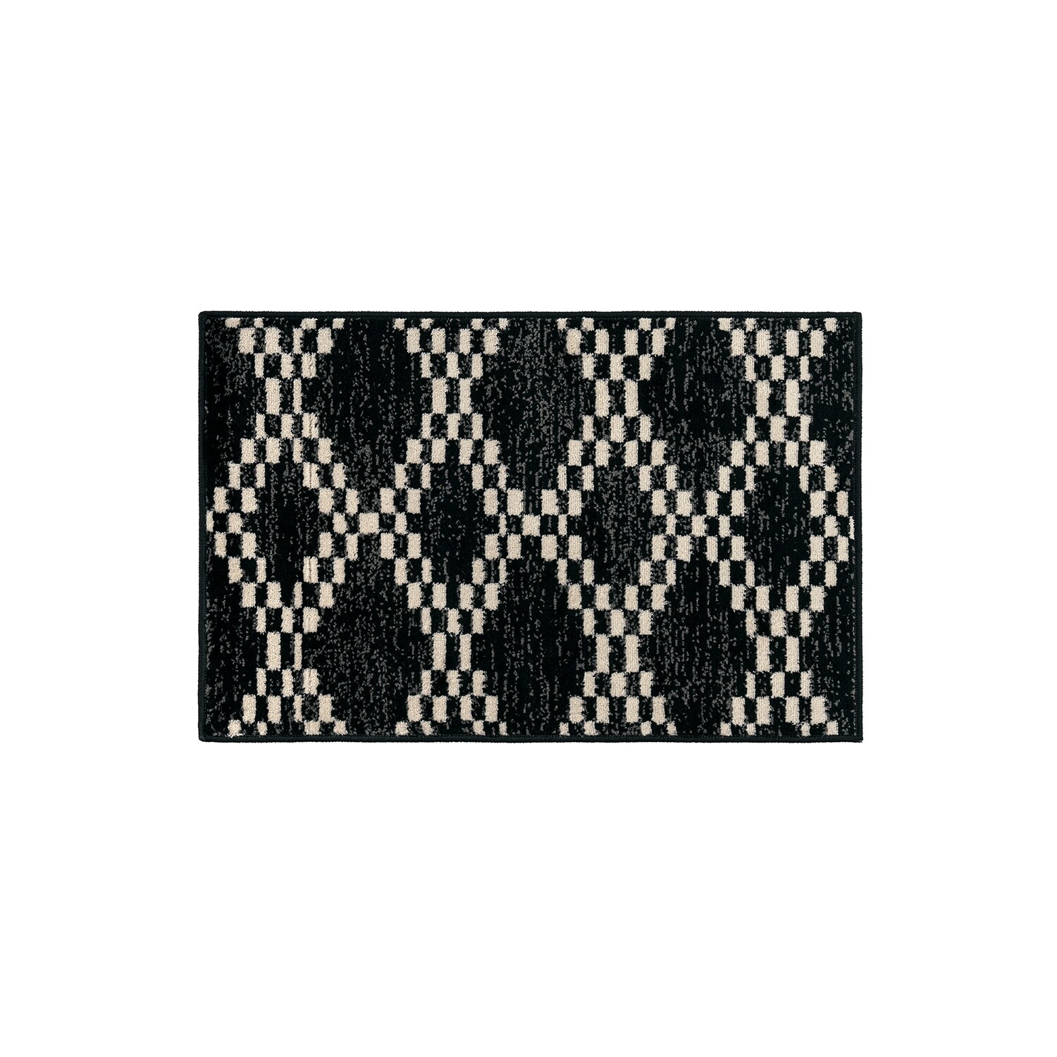 World Rug Gallery WR92BLACK2X3 Naples 2 x 3 (ft) Flatweave Black Rectangular Indoor Geometric Vintage Pet Friendly Area rug