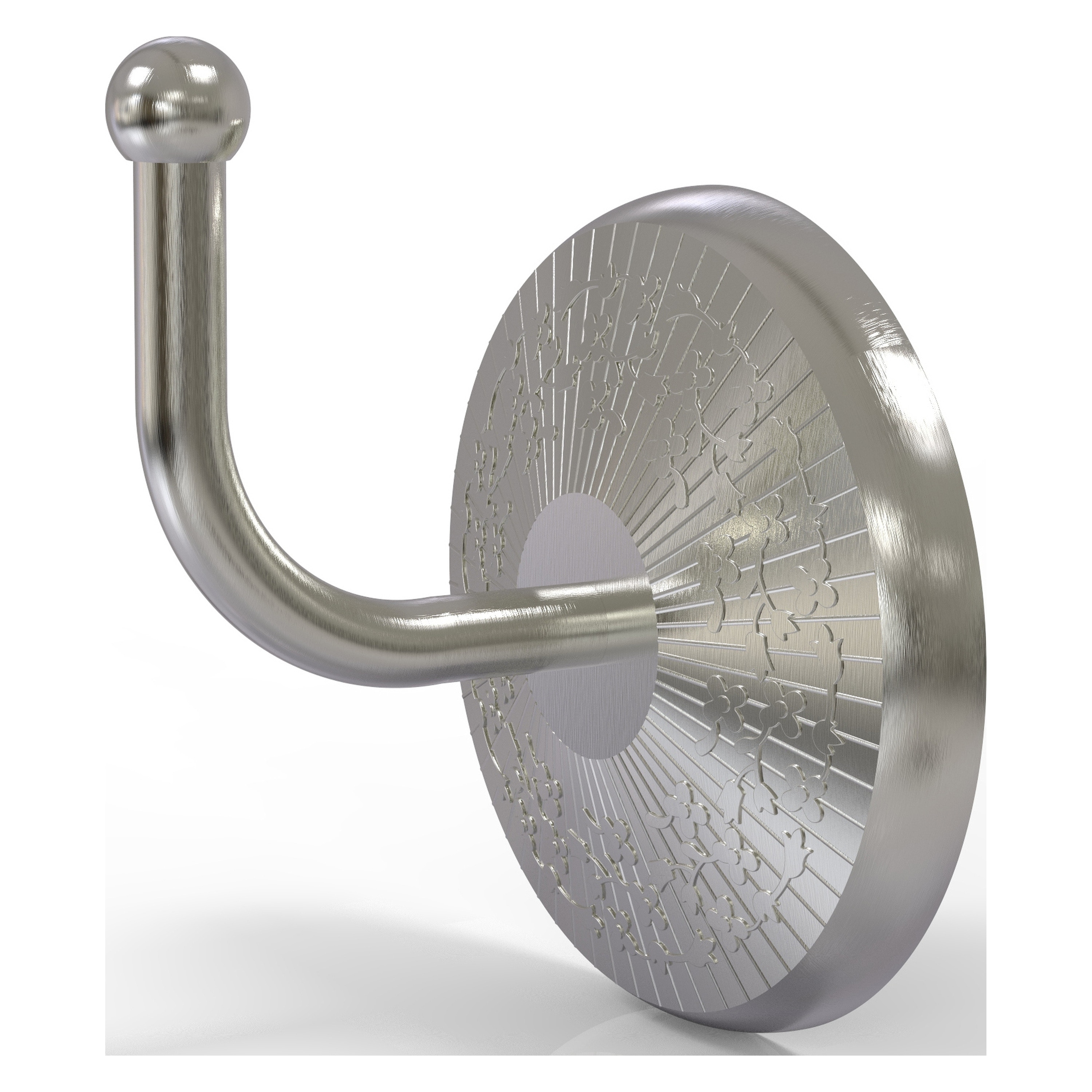 Allied Brass MC-20-SN Monte Carlo Satin Nickel Single -Hook Wall mount Towel Hook