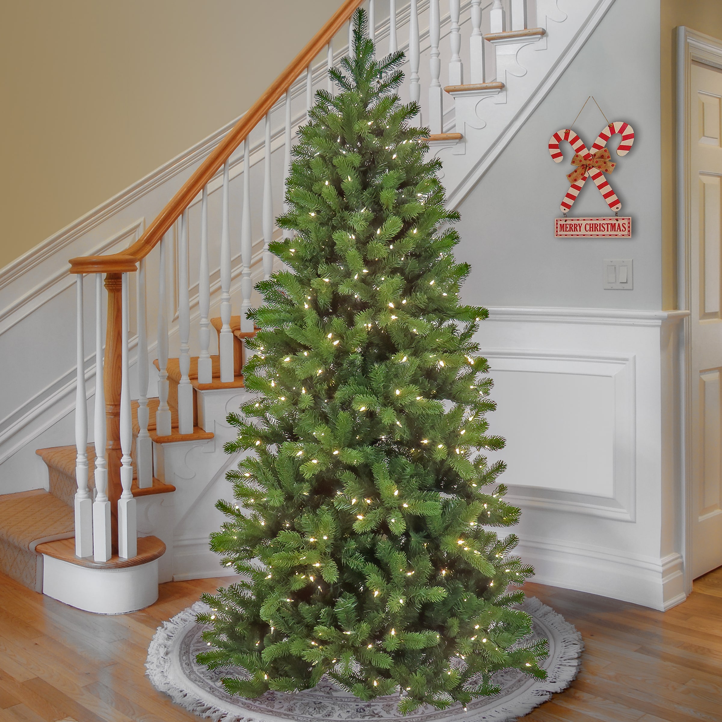 National Tree Company 7.5ft Prelit Slim Artificial Christmas Tree