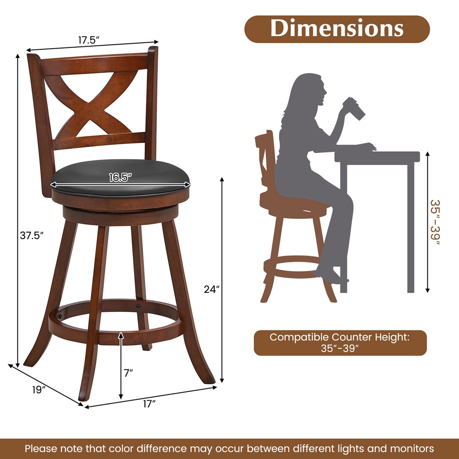 Costway CSHY000292 stools - View #3