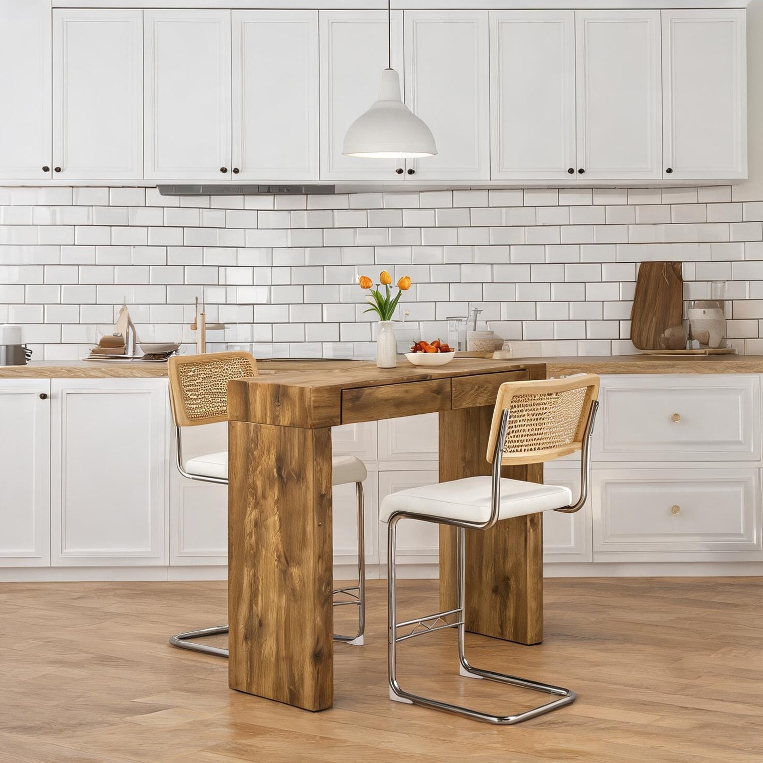 SunJet Storage Dining and Kitchen Sets in White and Wood MDF and PU ...