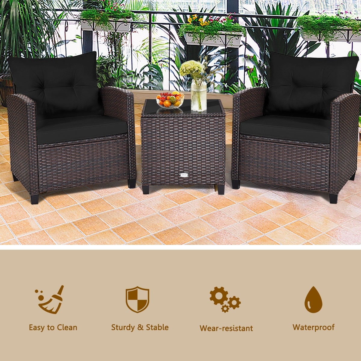 Forclover HYFC-639DK Patio-Conversation-Sets - View #5