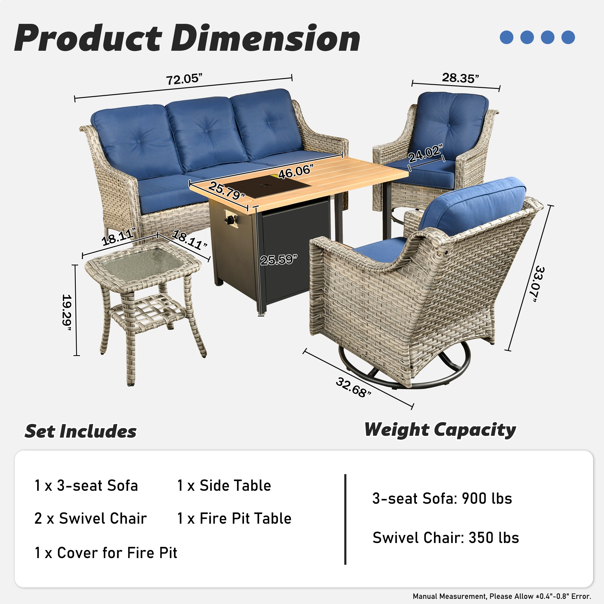 Ovios RFP11PD7-4Y Patio-Conversation-Sets - View #7