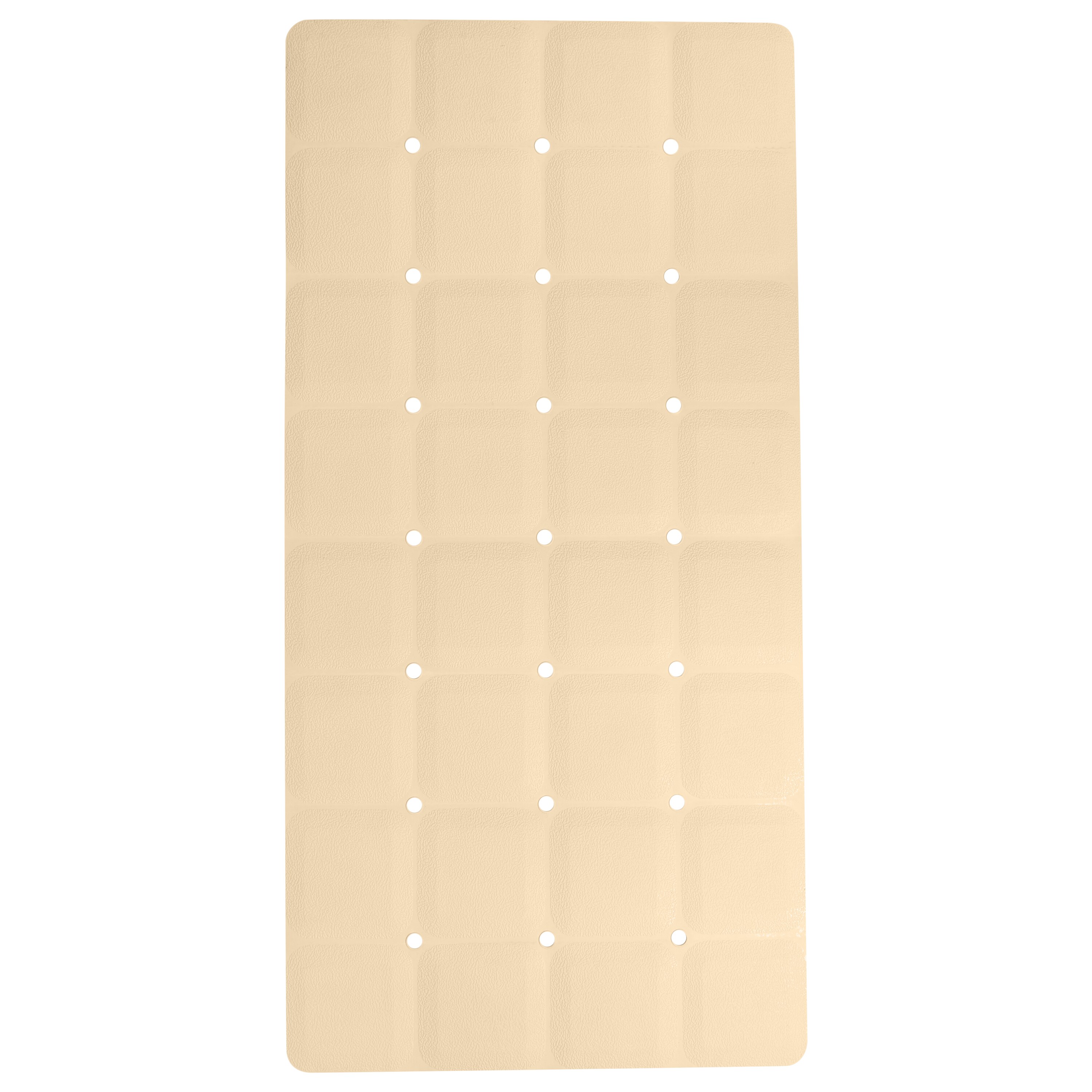 Bath Bliss 39.37-in x 19.68-in White Rubber Bath Mat in the Bathroom Rugs &  Mats department at