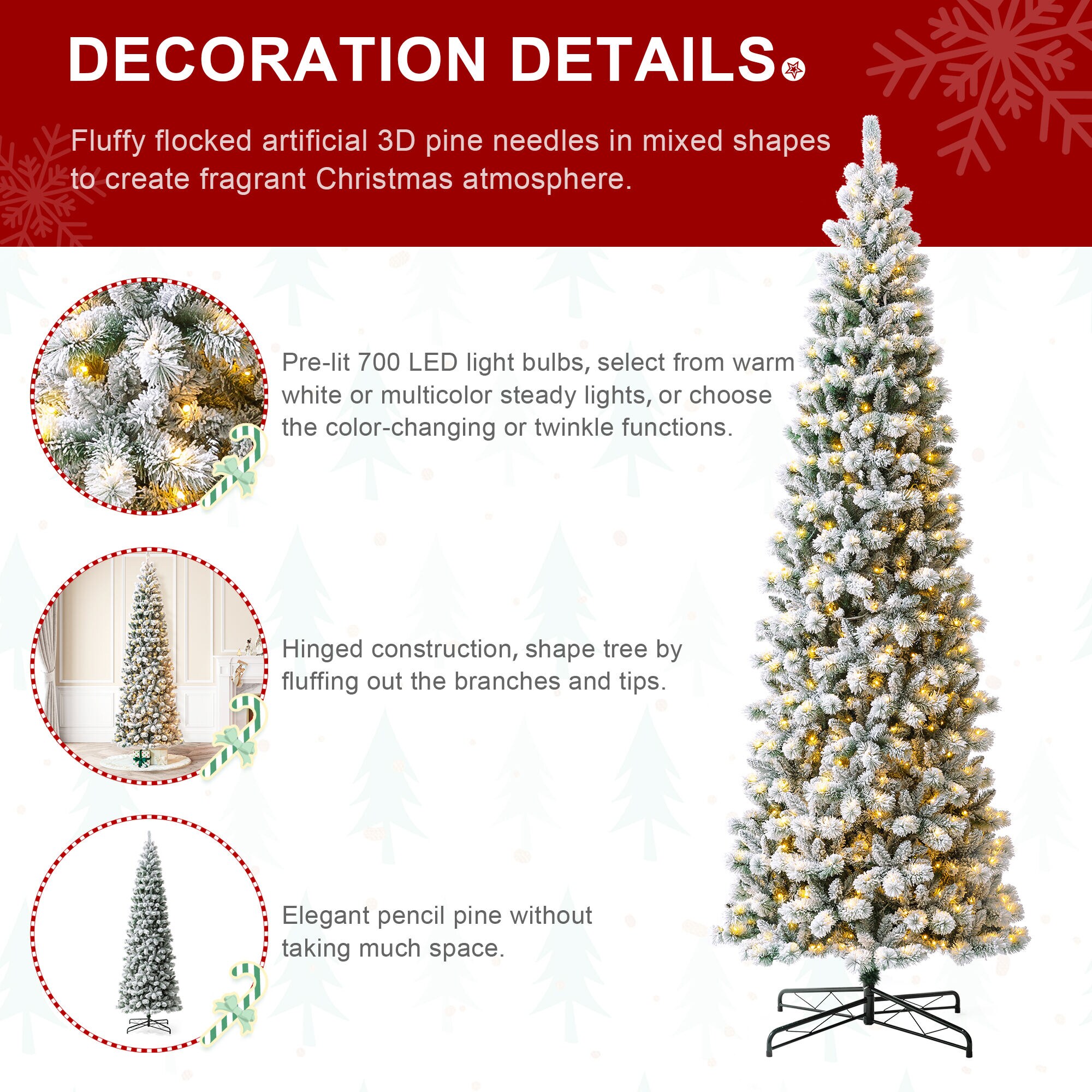 Glitzhome 2014600137 Artificial-Christmas-Trees - View #7