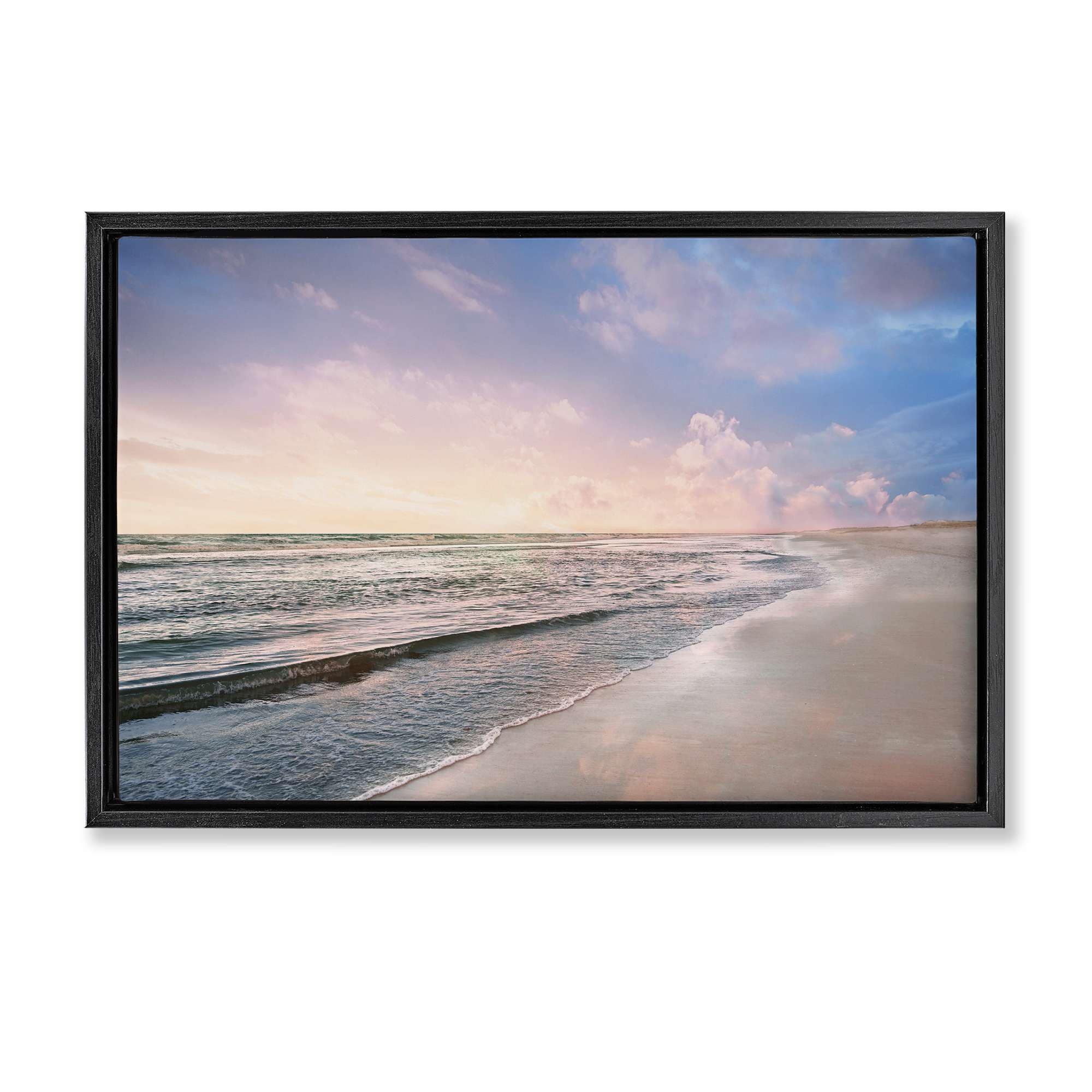 Stupell Industries BS-158-FFB-16X24 Receding Beach Shore Floating Frame design by Natalie Carpentieri