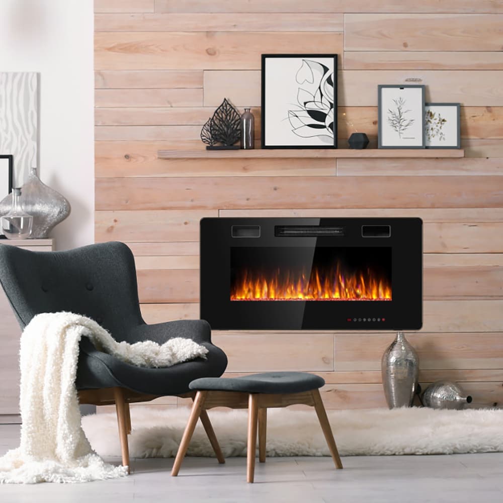 CASAINC 36-in W Black Fan-forced Electric Fireplace WF-EP24703 Sansujyuku sansujyuku.com