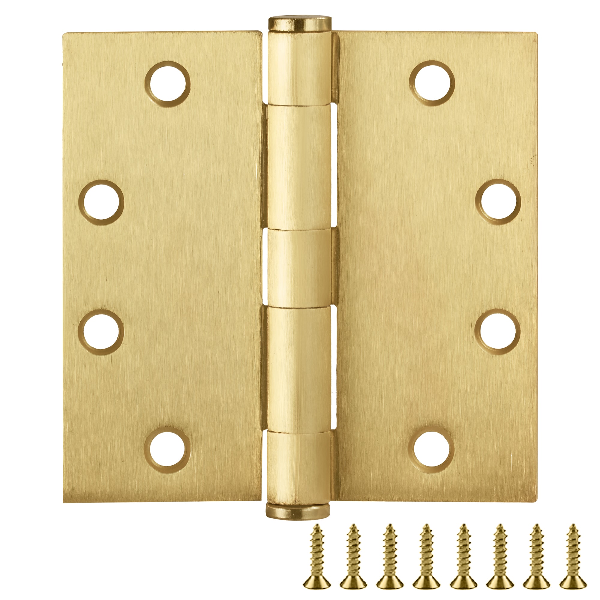 Design House 189662 4-1/2-in H Square Satin Brass Butterfly Interior Door Hinge 6 -Pack