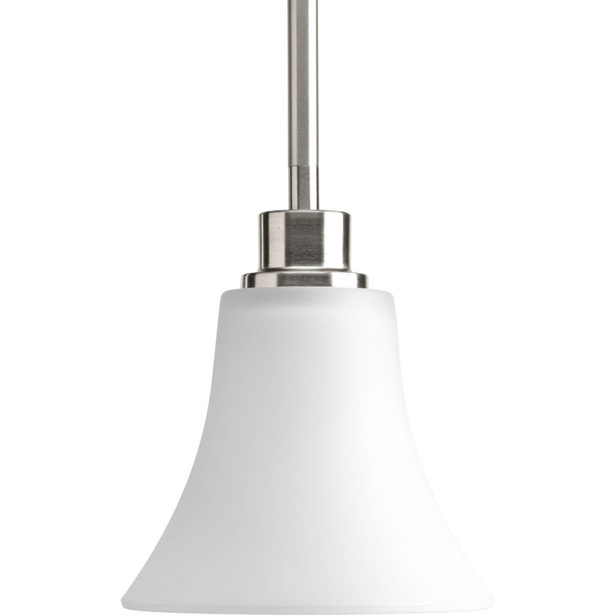 Joy Brushed Nickel Mini Pendant with Fluted Glass Shade