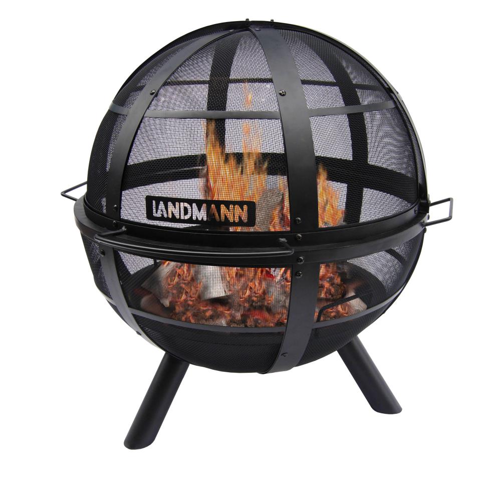 Landmann Usa 32 3 4 Black Steel Wood Burning Fire Pit In The Wood Burning Fire Pits Department At Lowes Com