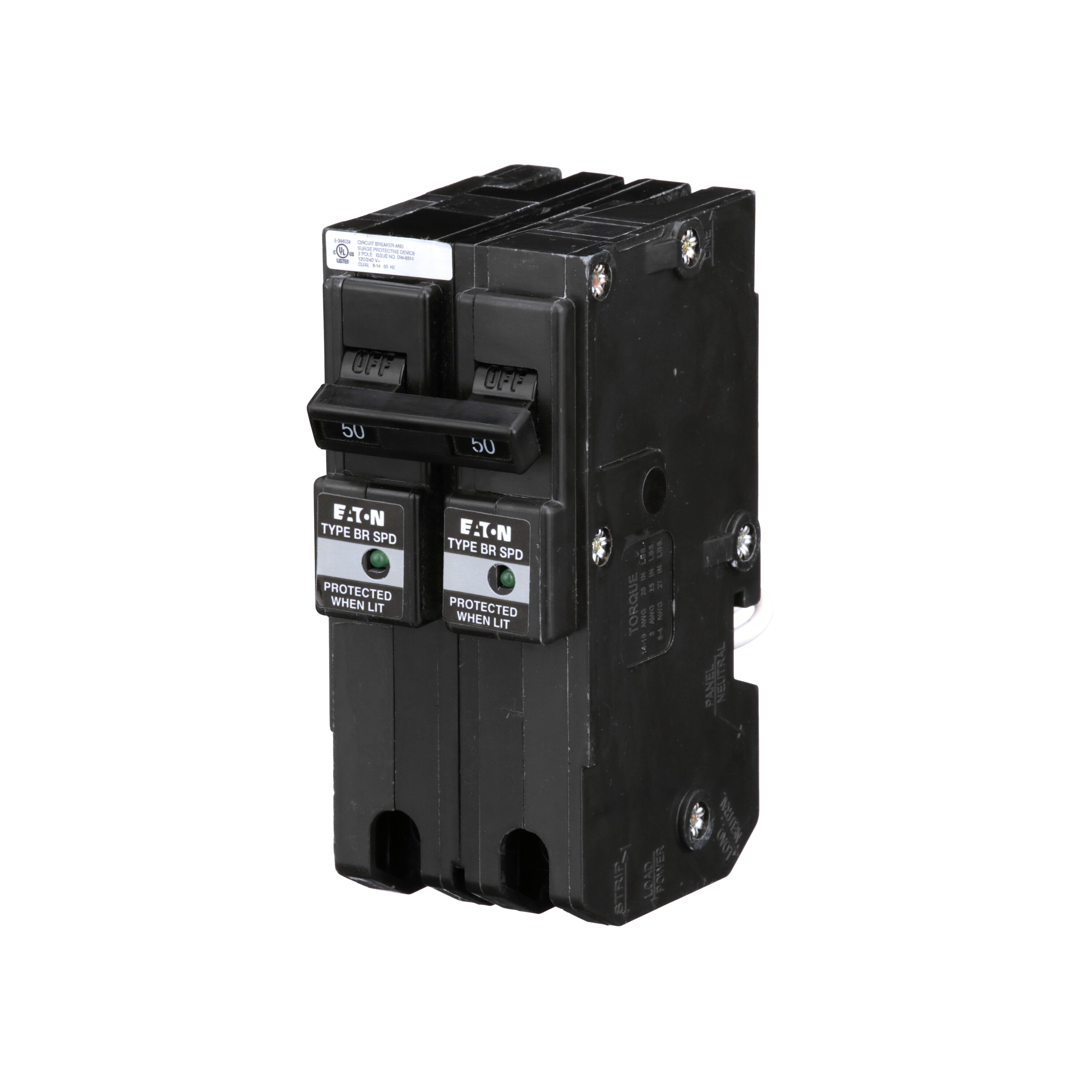 Eaton Type BR 50-Amp 2-Pole Standard Trip Circuit Breaker At Lowes.com