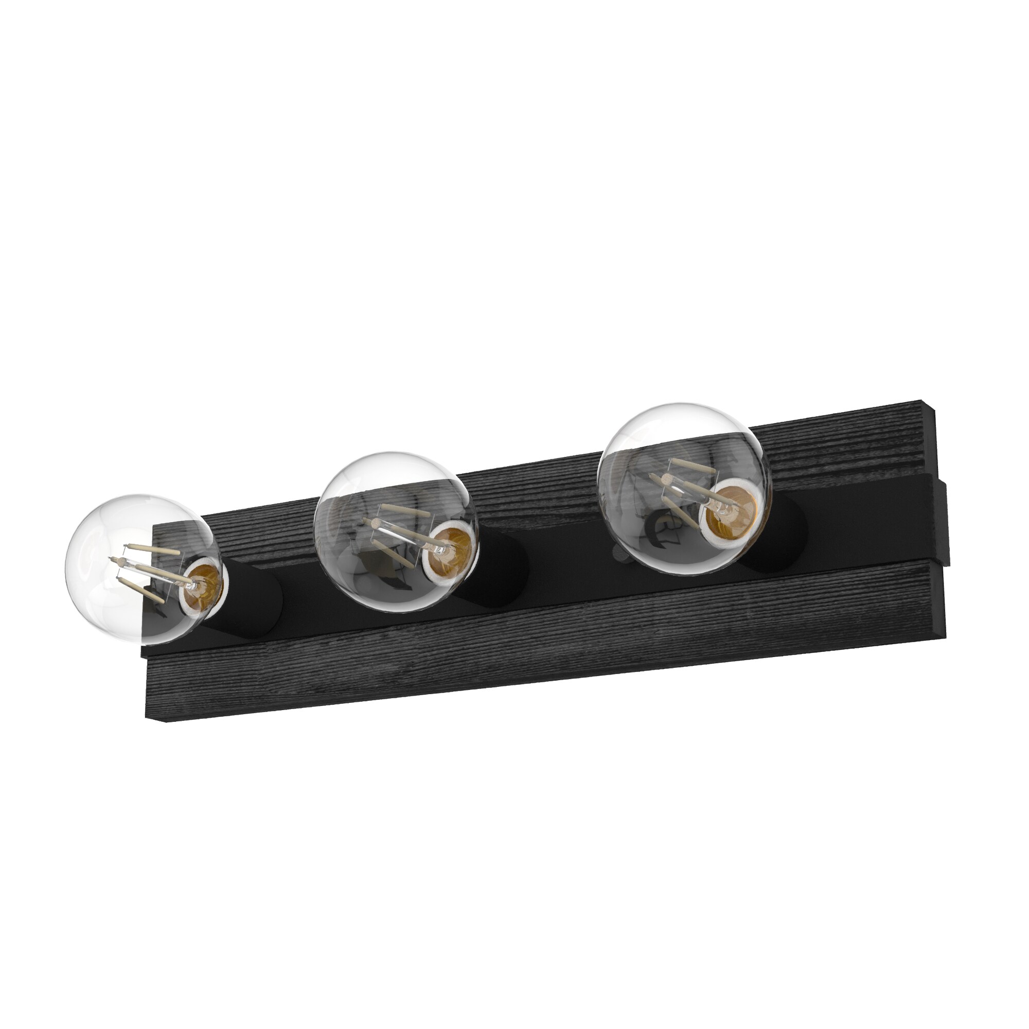 Hunter 19061 Donelson 18.5-in 3 -Light Matte Black Transitional Vanity light