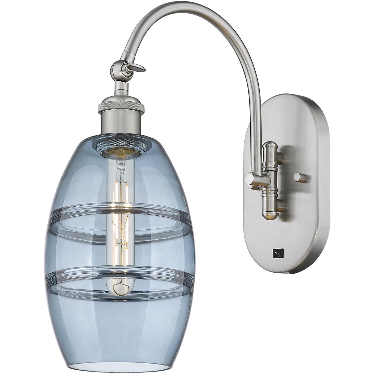 Innovations Lighting -  518-1W-SN-G557-6BL Ballston Vaz Wall Sconce Brushed Satin Nickel