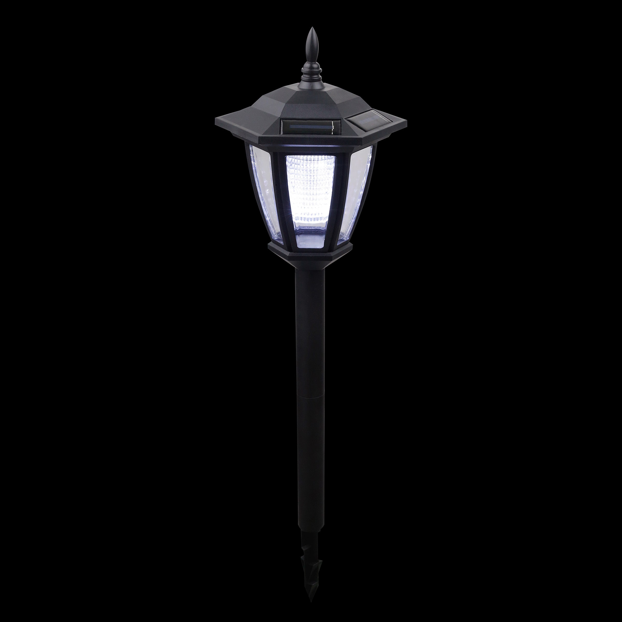 Solar Black LED Outdoor Wall Lantern