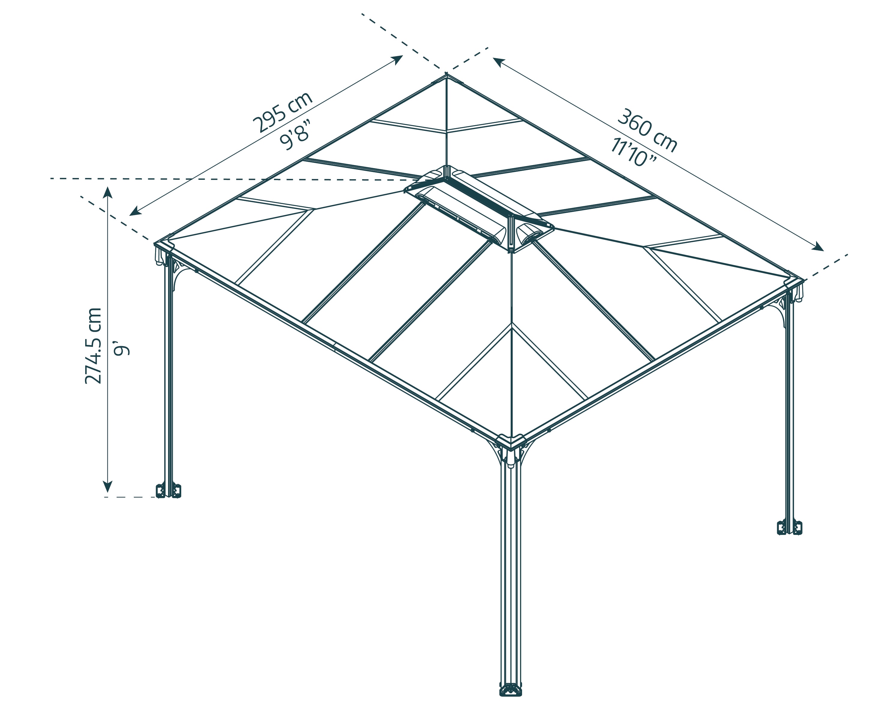 Canopia by Palram 705231 Wood-Resin-Gazebos - View #3