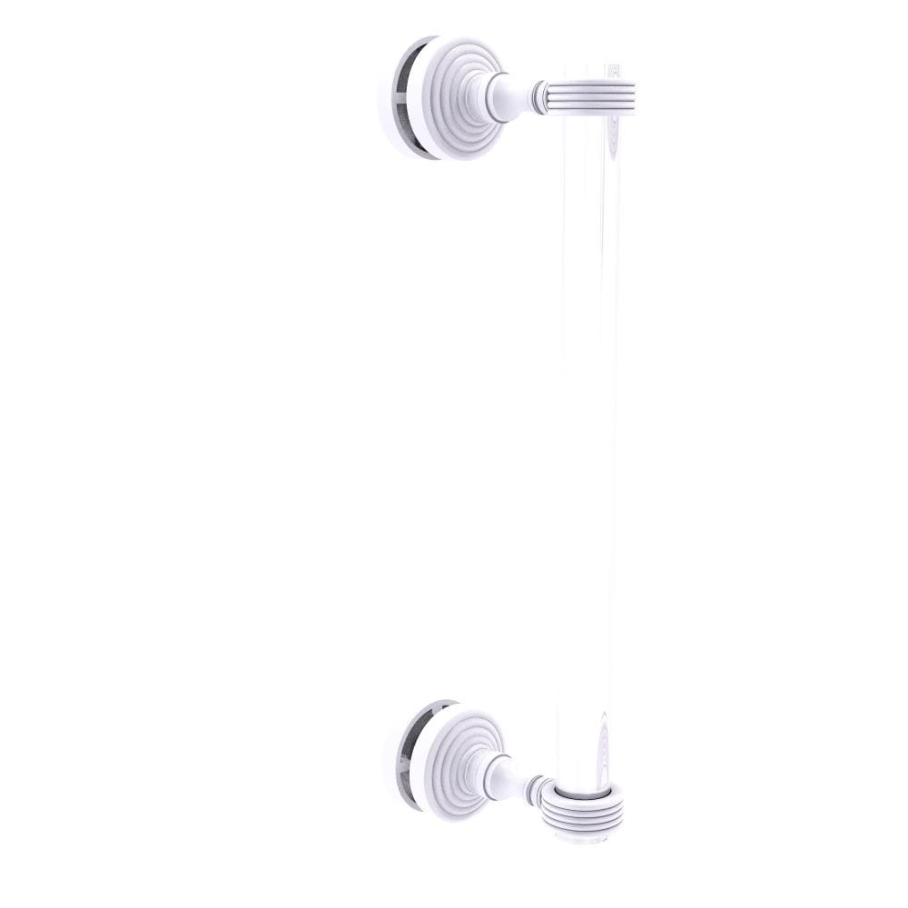 Allied Brass PG-407G-12SM-WHM White 12-Inches Hinged shower door Handle