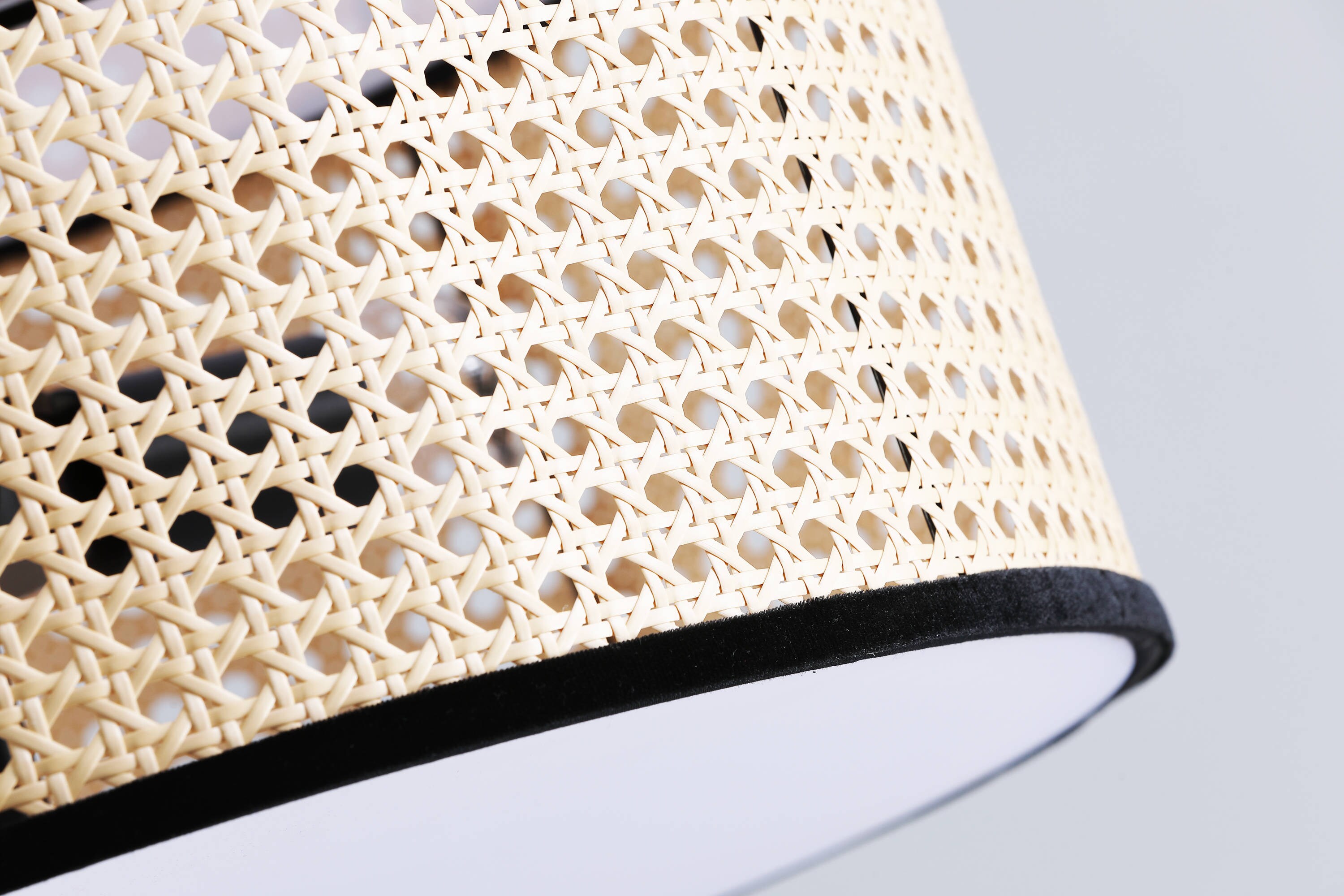 Nakuv 16'' Black Bohemian LED Flush Mount with Velvet Accents