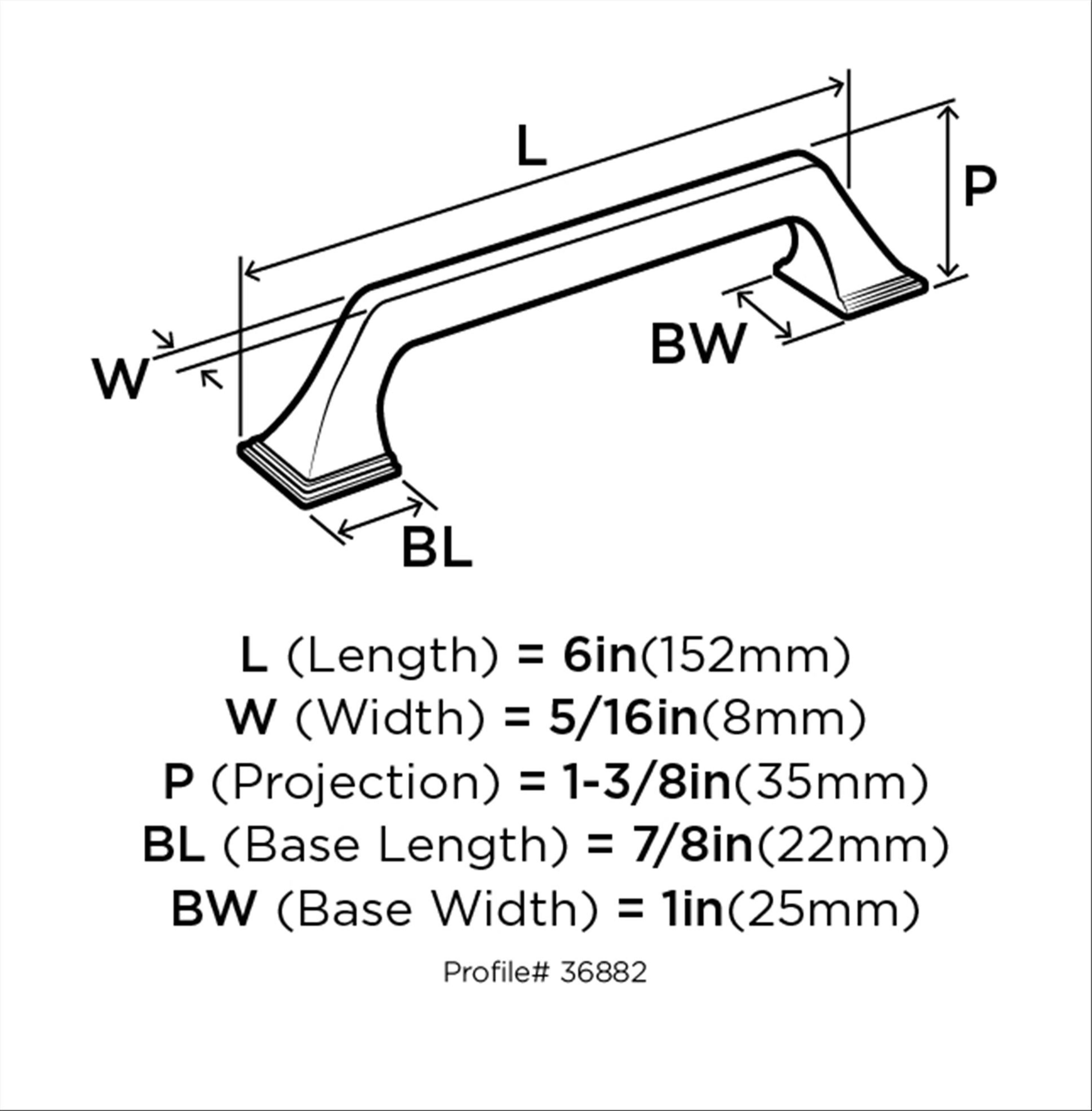 Matte Black 5-1/16 inch Modern Cabinet Pull with Mounting Hardware