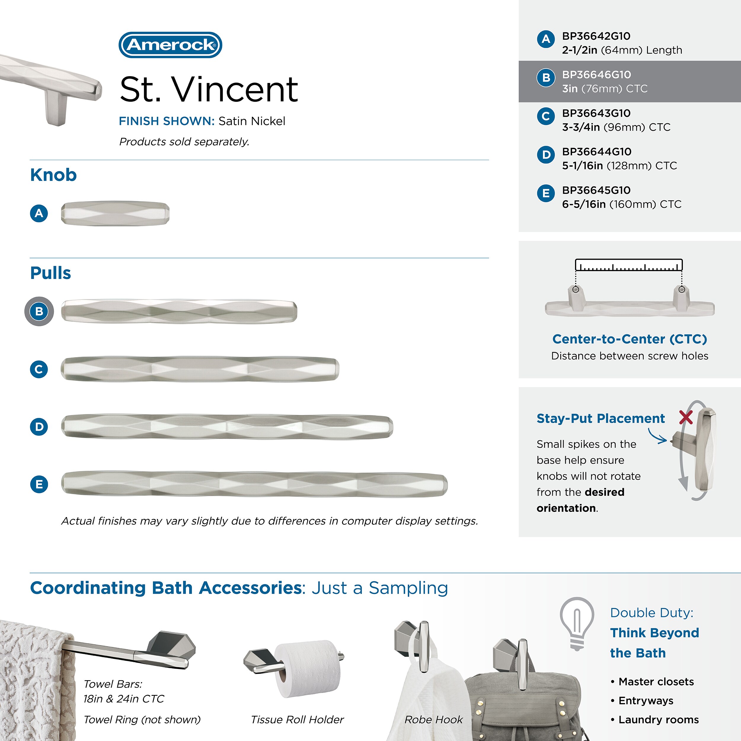 Amerock BP36646G10 Cabinet-Pulls - View #9