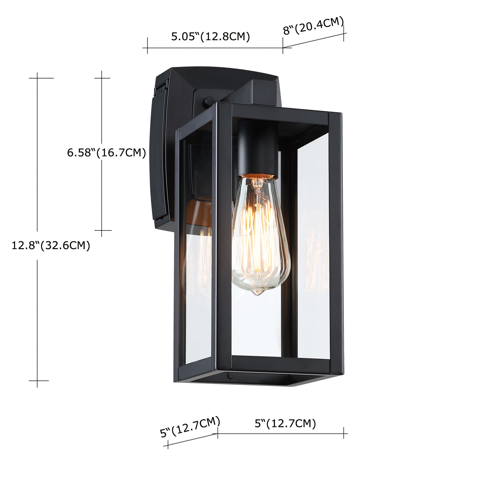 Hukoro FL17801-BK-PS Outdoor-Wall-Lighting - View #2
