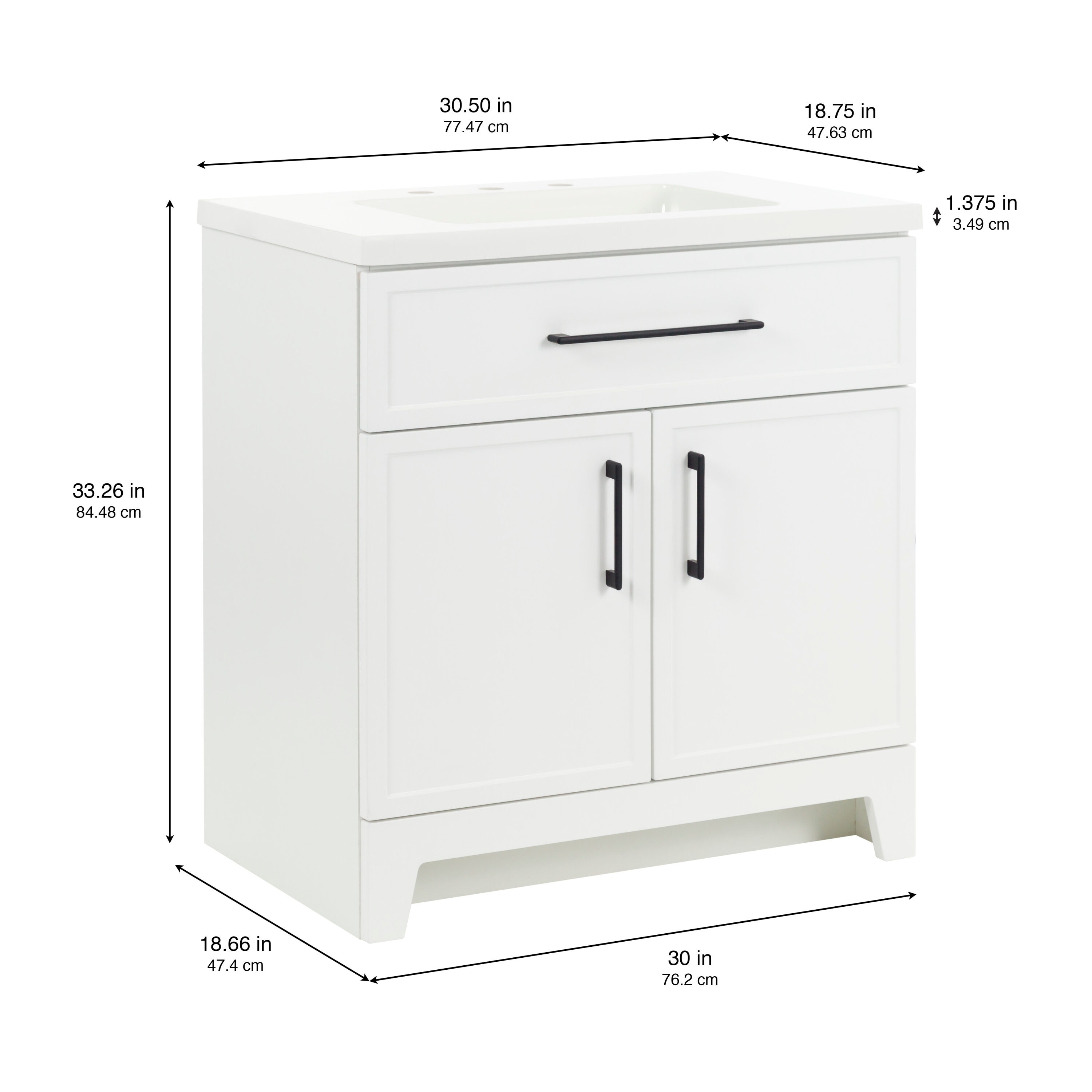 Style Selections LW24W30P2-WH Bath-Vanity-Combo - View #4