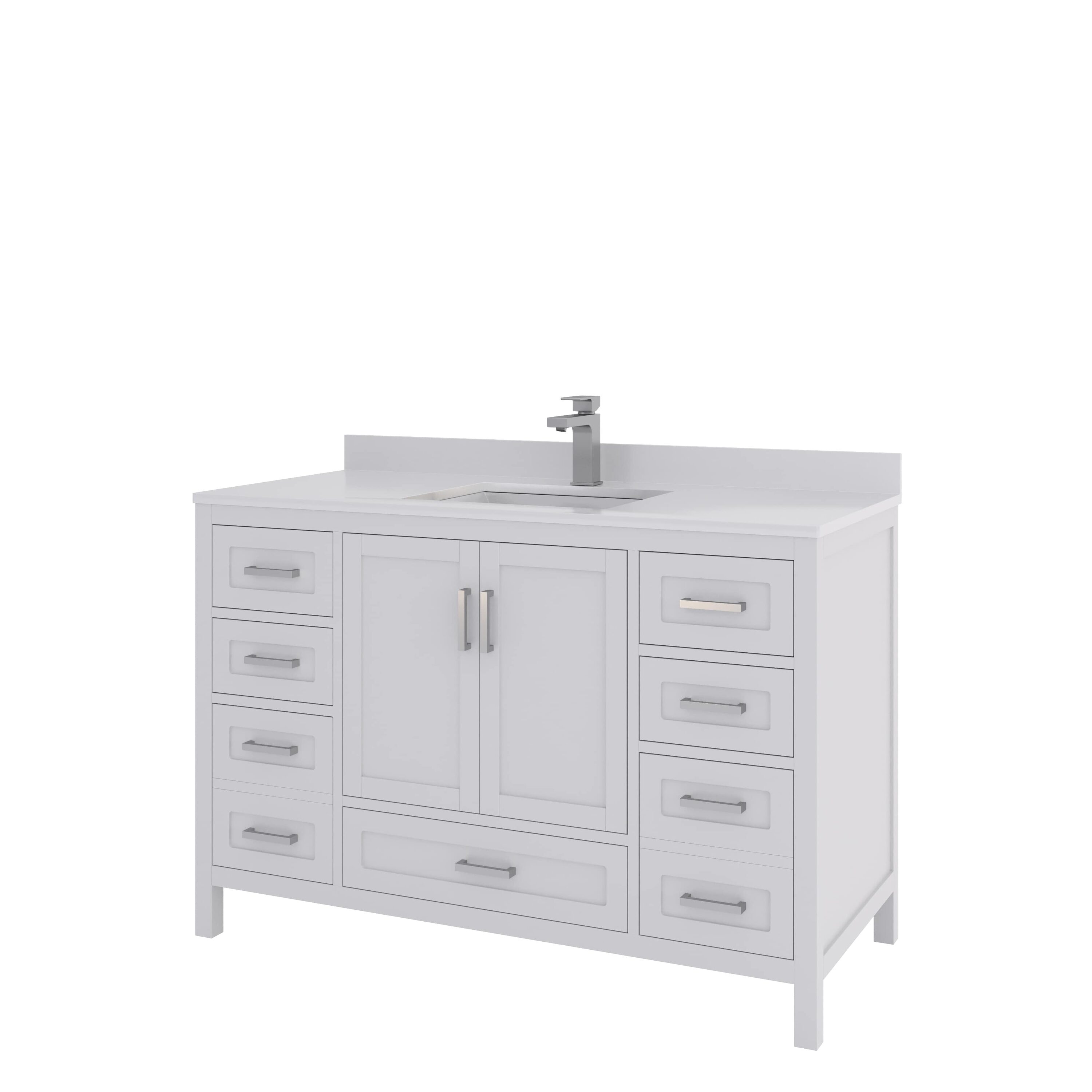 Ayna Decors AVR48WH3022 Bath-Vanity-Combo - View #5