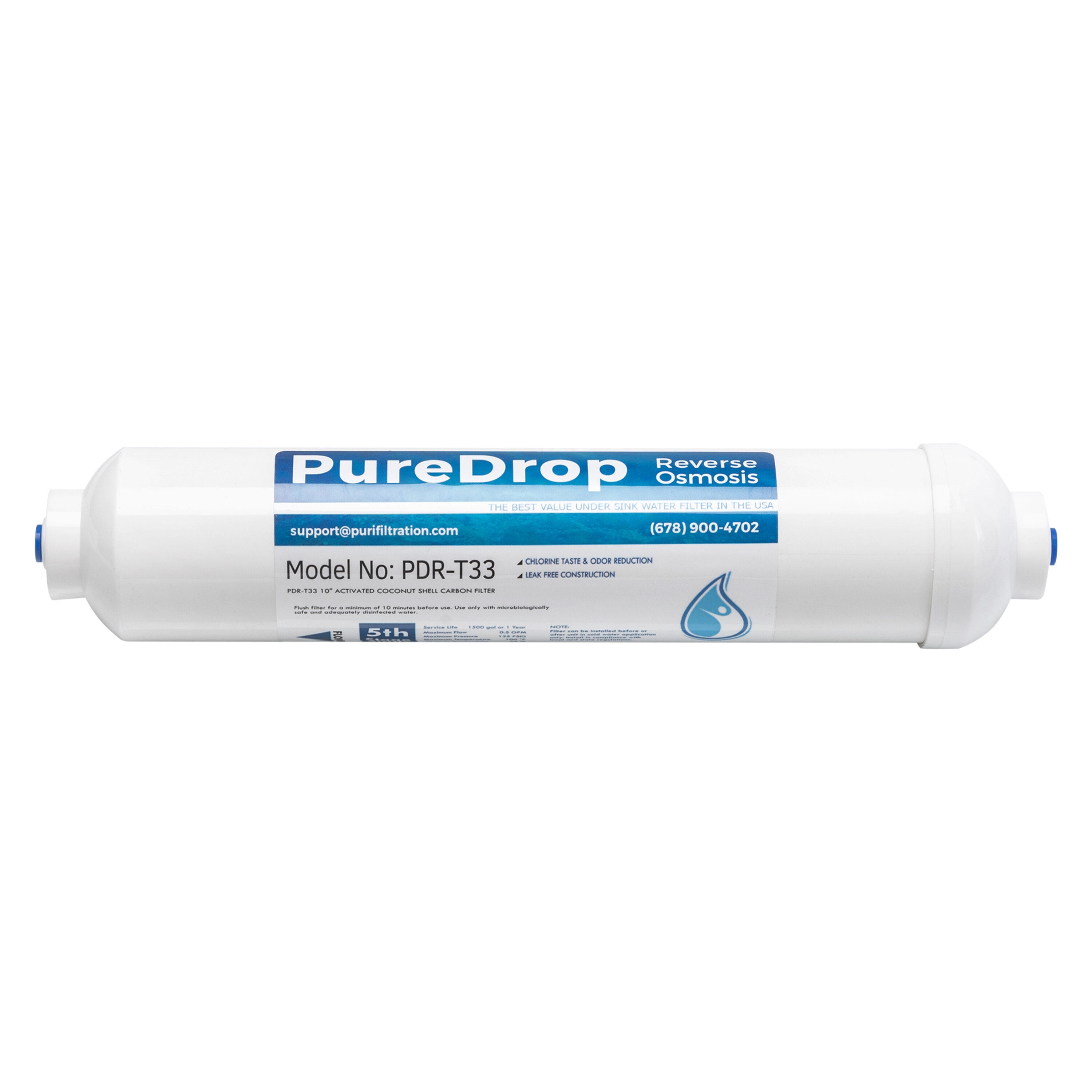 PureDrop PDR-T33 PDR-T33 Under Sink 12-Months Replacement Filter