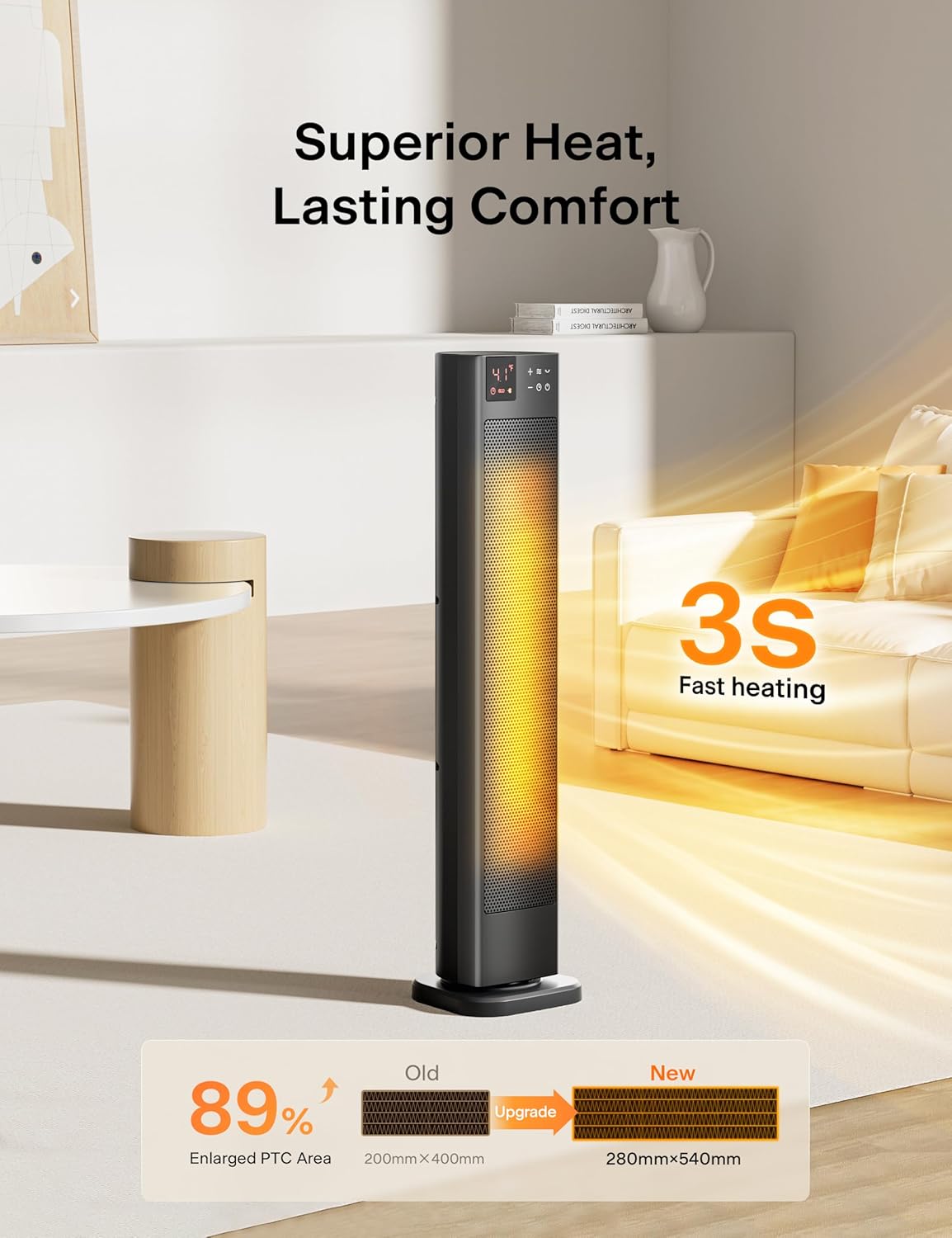 PELONIS PHF15RSAPH30 Portable-Electric-Heat - View #2